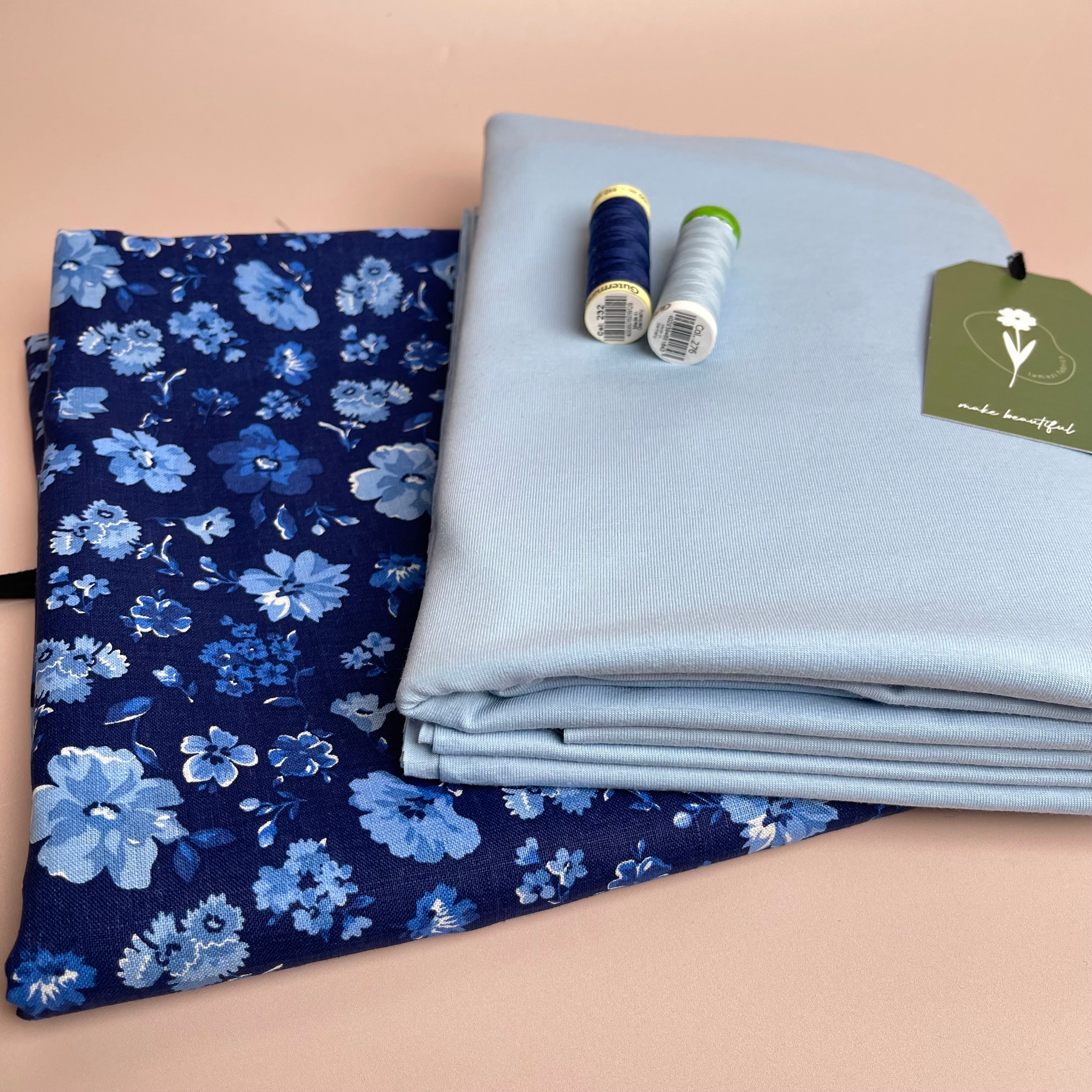 Make an Outfit Colour Bundle - Floral Pure Linen & Cotton Jersey