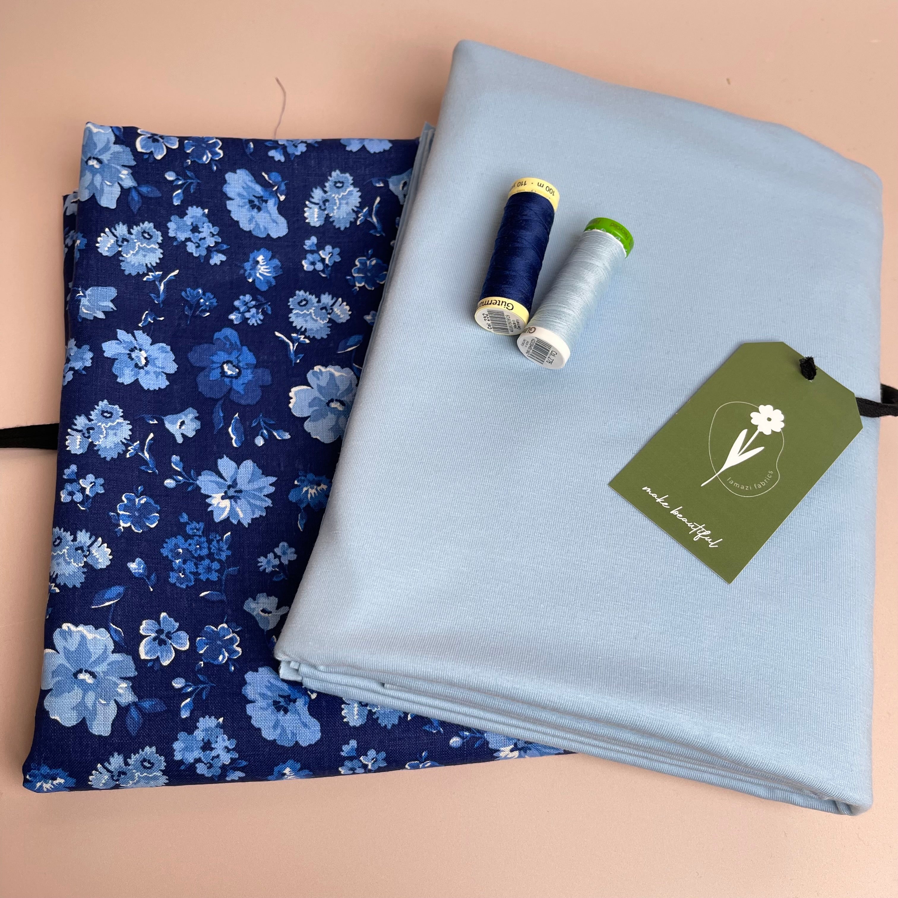 Make an Outfit Colour Bundle - Floral Pure Linen & Cotton Jersey