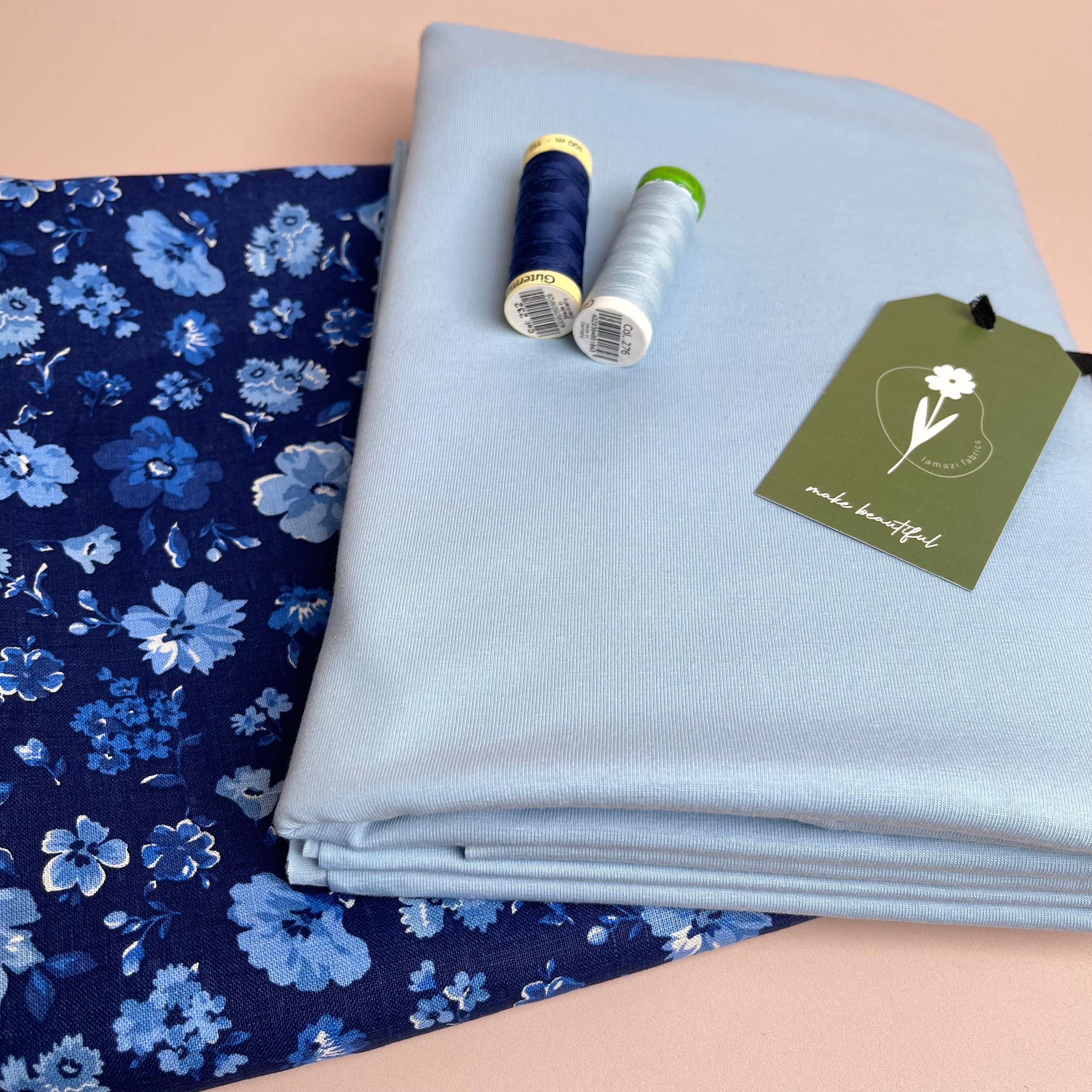 Make an Outfit Colour Bundle - Floral Pure Linen & Cotton Jersey