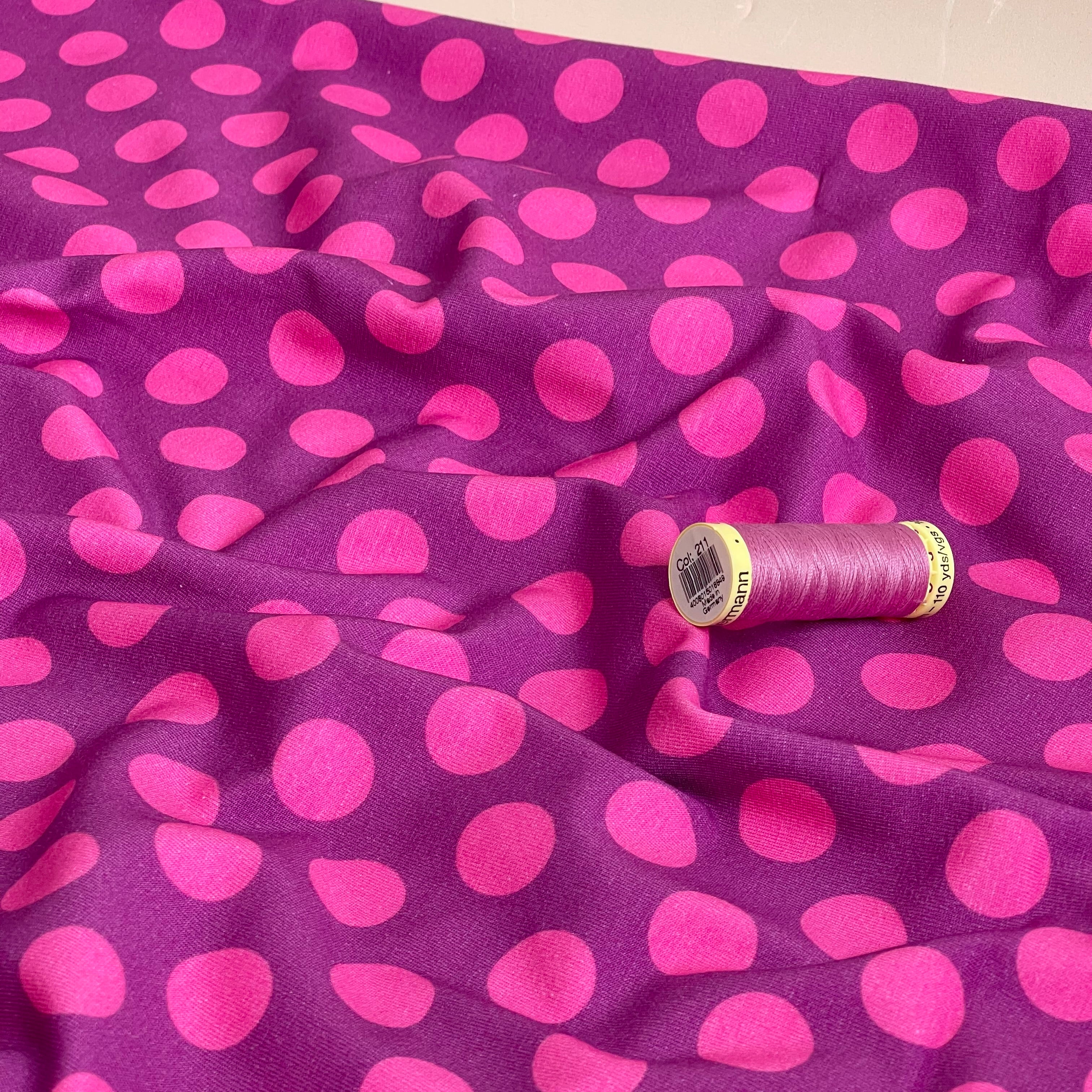 Danish Design - Polka Dot Pink Cotton Jersey