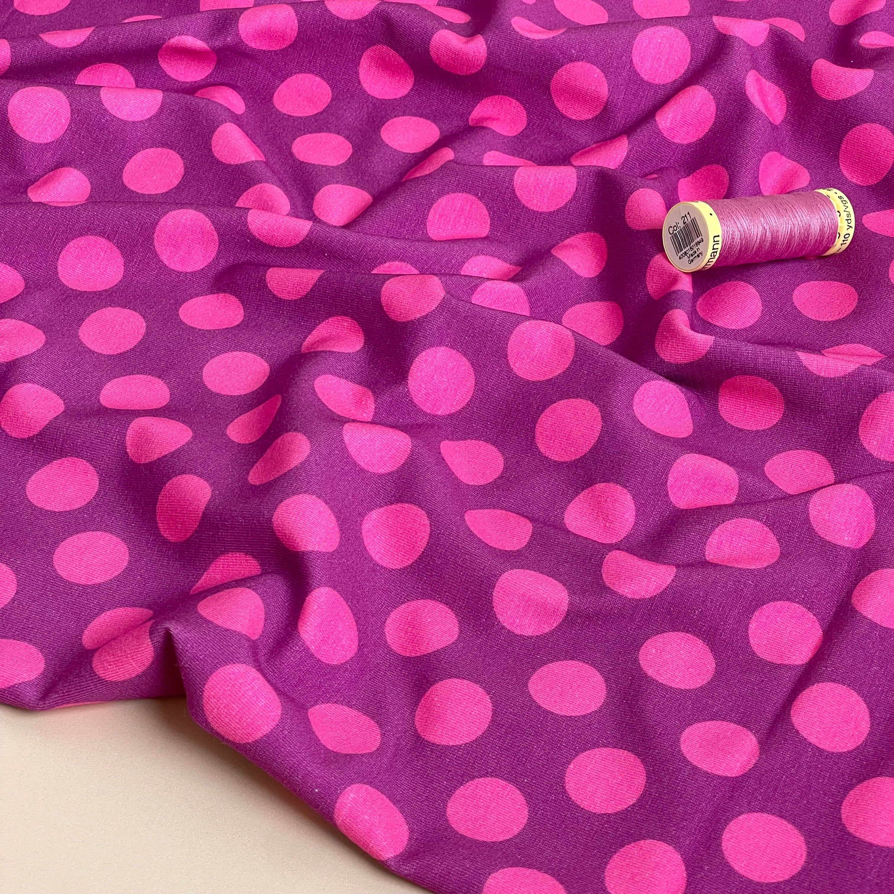 Danish Design - Polka Dot Pink Cotton Jersey