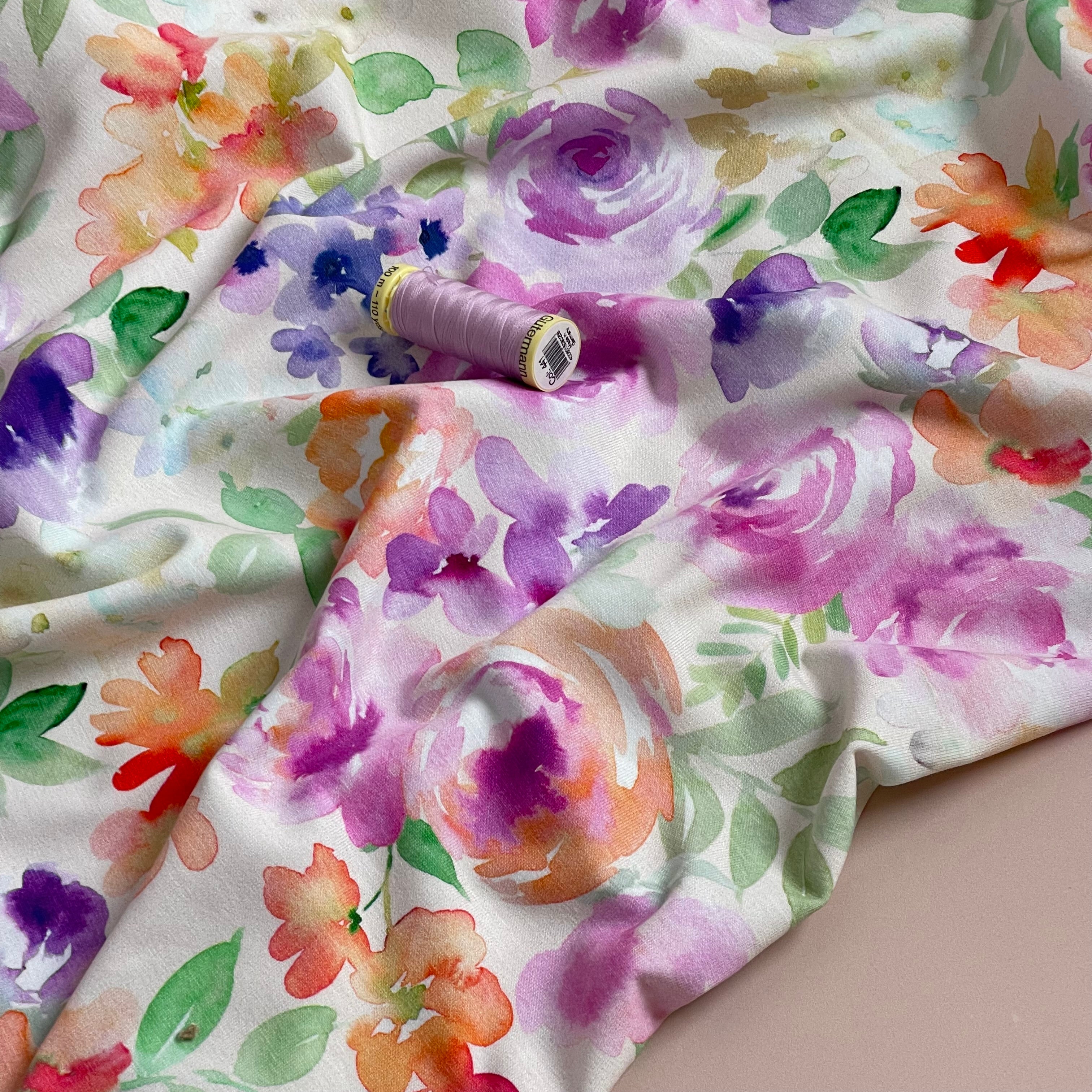 Danish Design - Painted Florals Cotton Jersey