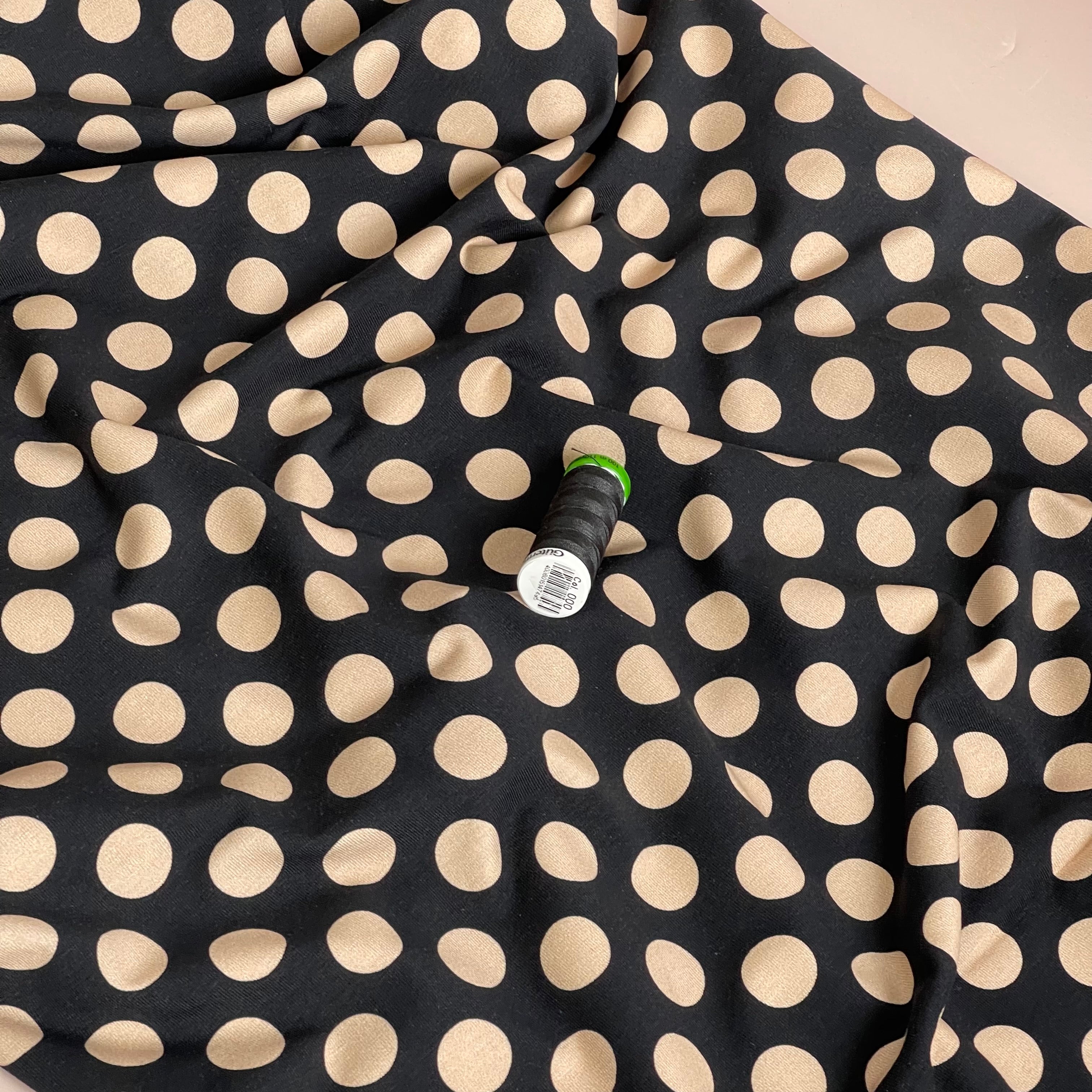 Danish Design - Polka Dots Black Cotton Jersey