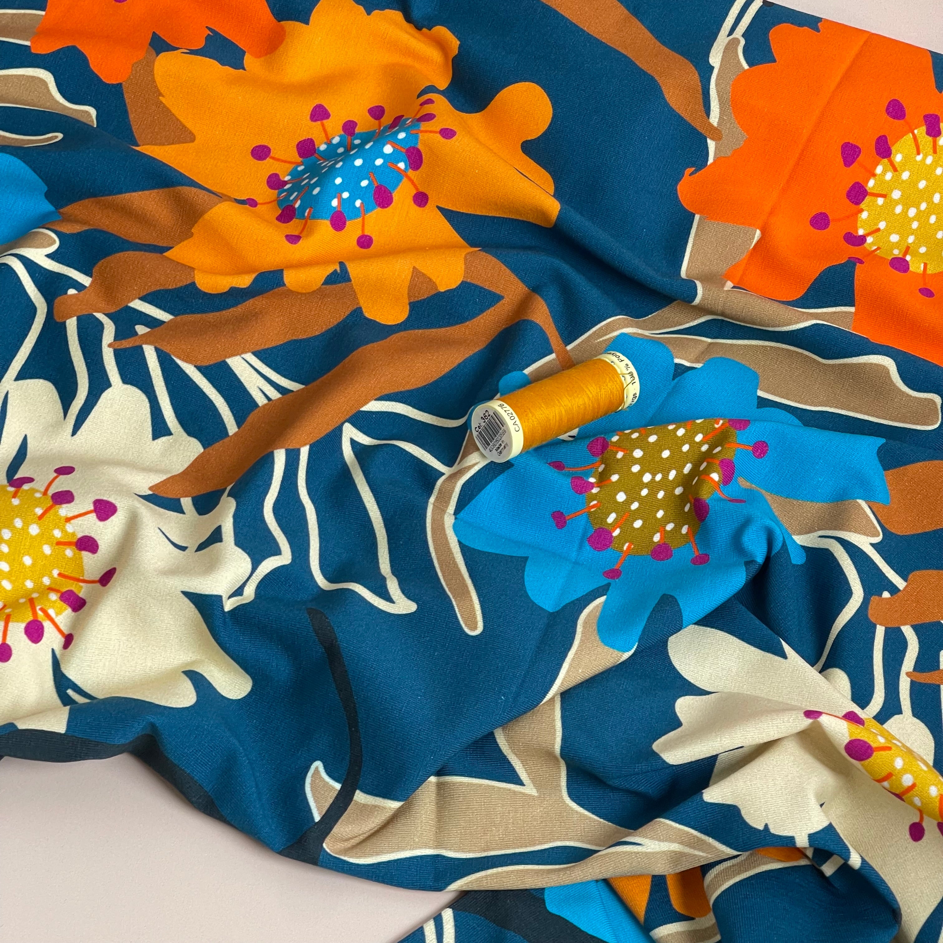 Danish Design - Big Flowers Cotton Jersey