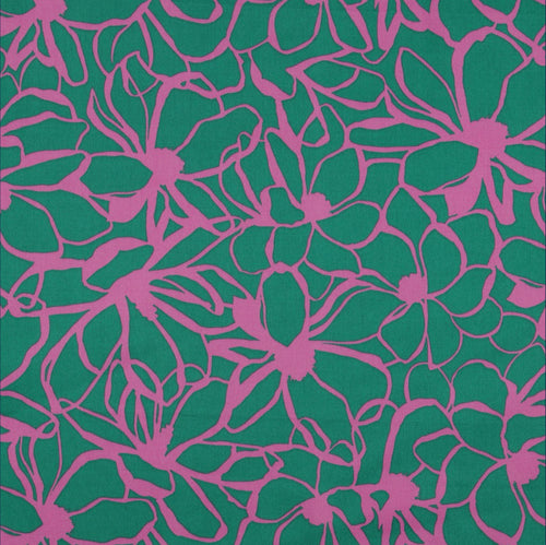 Nerida Hansen - Magnolia Green Cotton Sateen Fabric