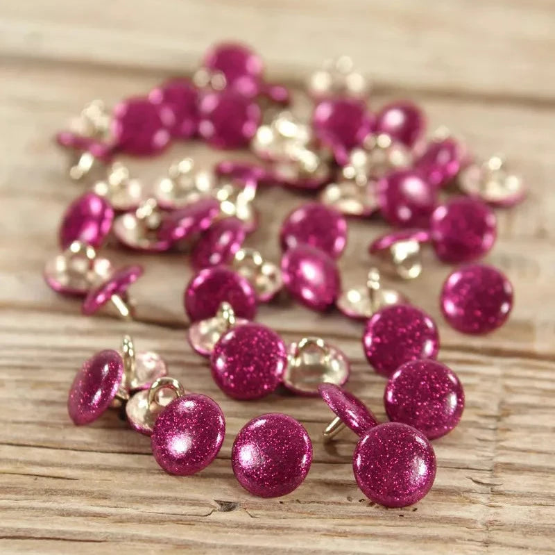 Églantine & Zoé - Shiny Shank Button in Pink Magenta 10mm