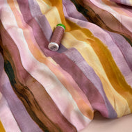 Lavender Stripes Viscose Fabric