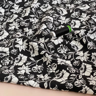 Climbing Florals in Black LENZING™ ECOVERO™ Viscose Fabric