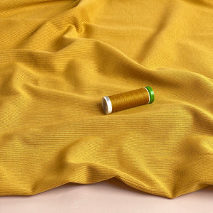 Cosy Cotton Ribbed Jersey in Ochre