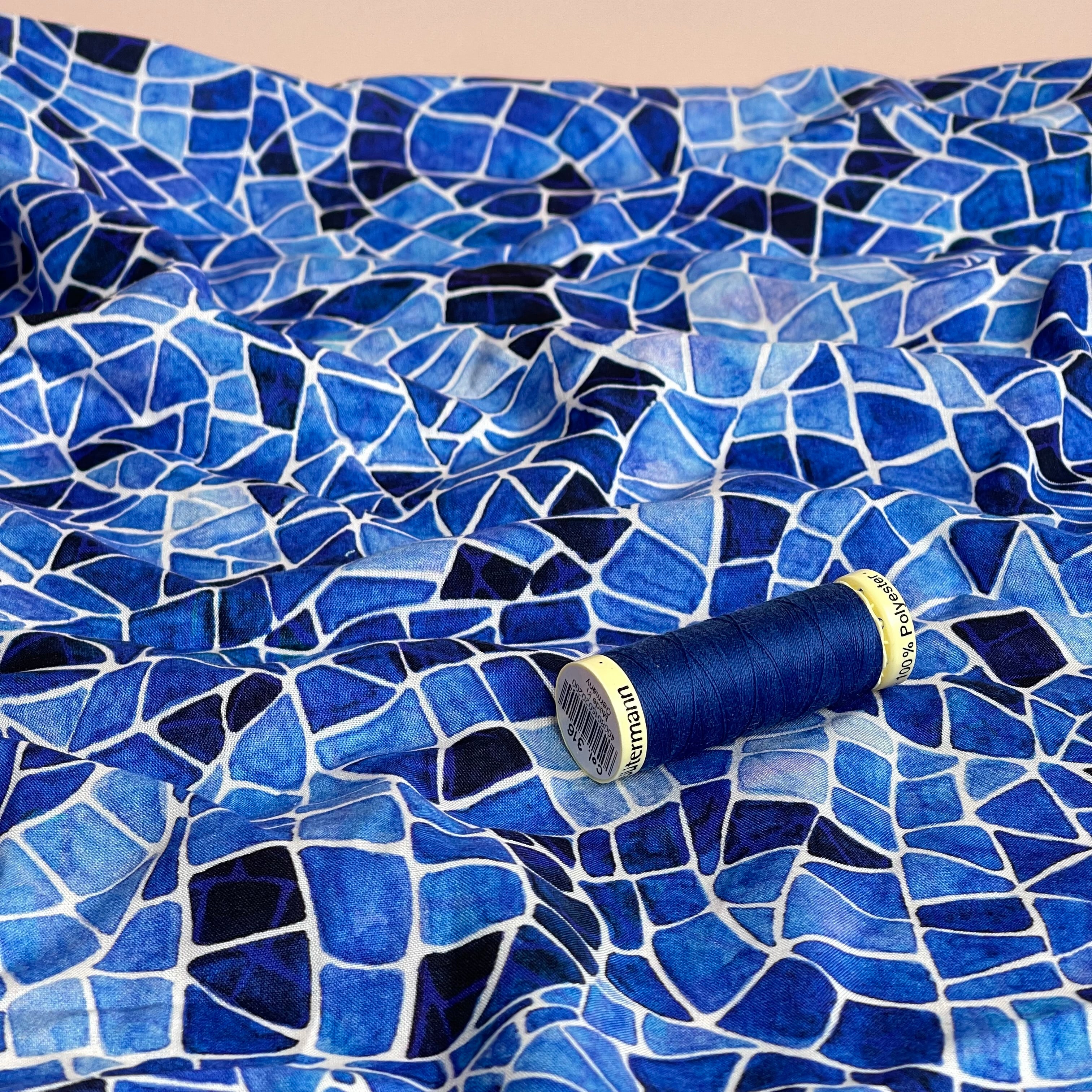 PRE-ORDER Adventure - Mosaics Viscose in Blue (due by end of February)