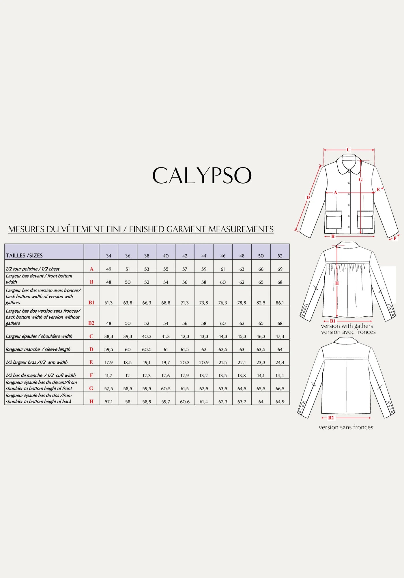 Maison Fauve - Calypso Jacket Sewing Pattern