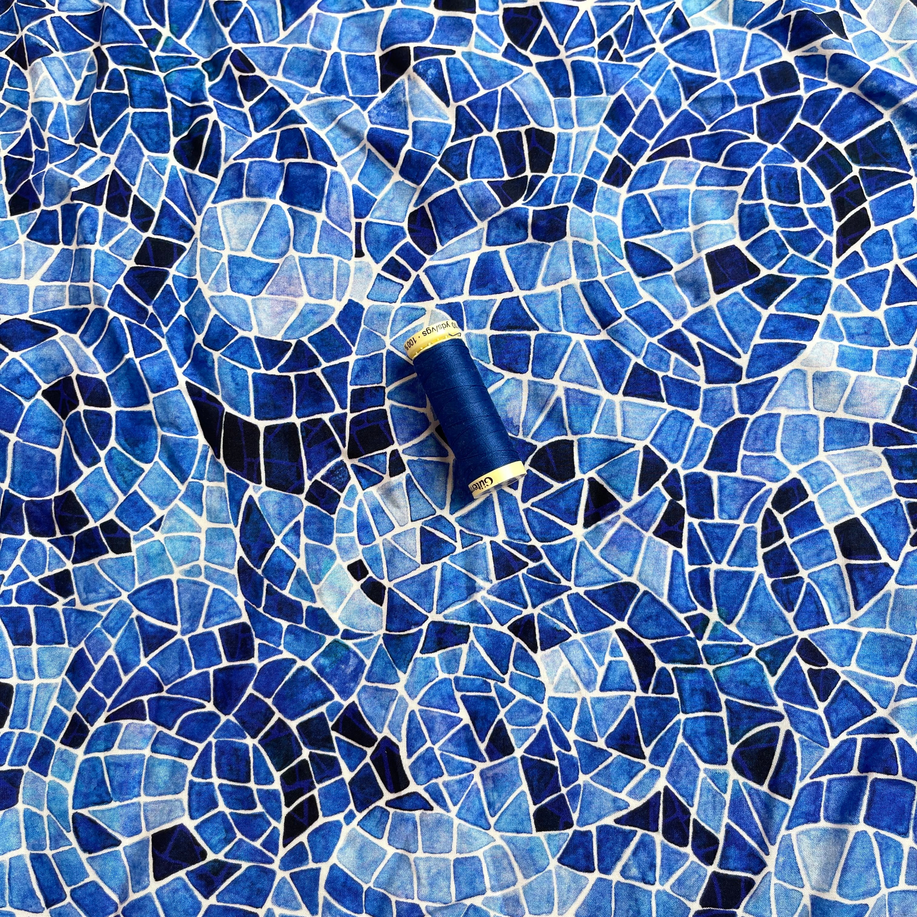 PRE-ORDER Adventure - Mosaics Viscose in Blue (due by end of February)