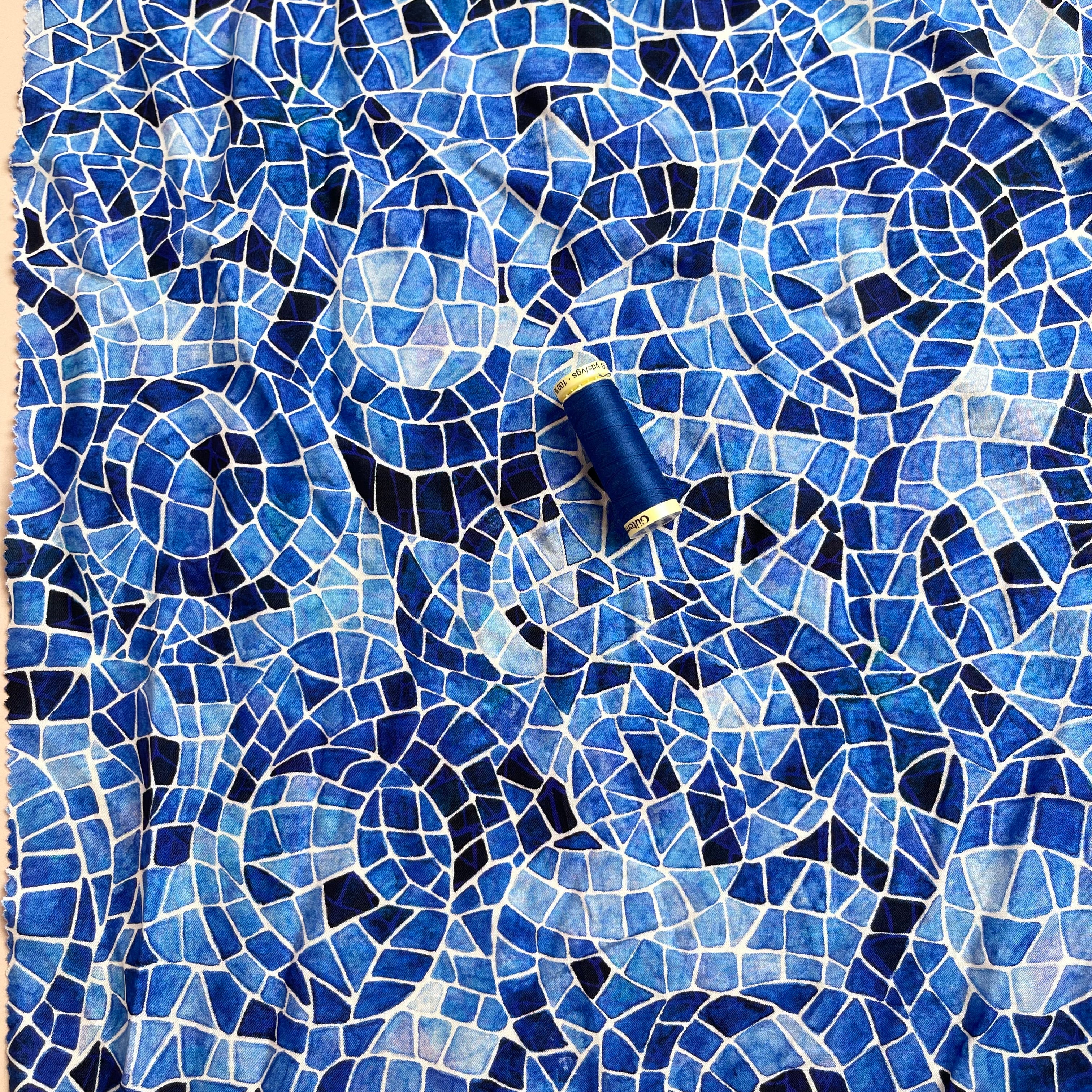 PRE-ORDER Adventure - Mosaics Viscose in Blue (due by end of February)