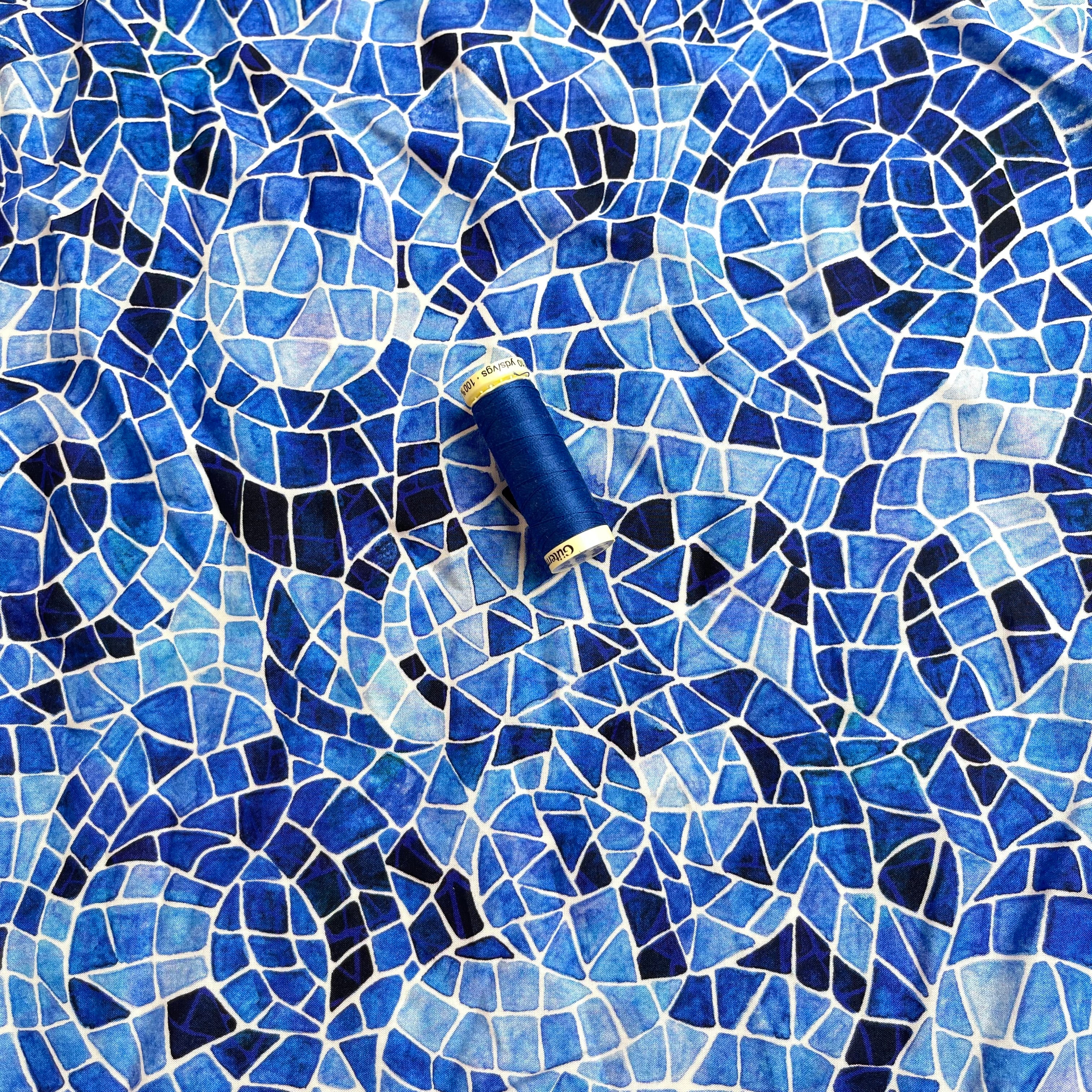 PRE-ORDER Adventure - Mosaics Viscose in Blue (due by end of February)