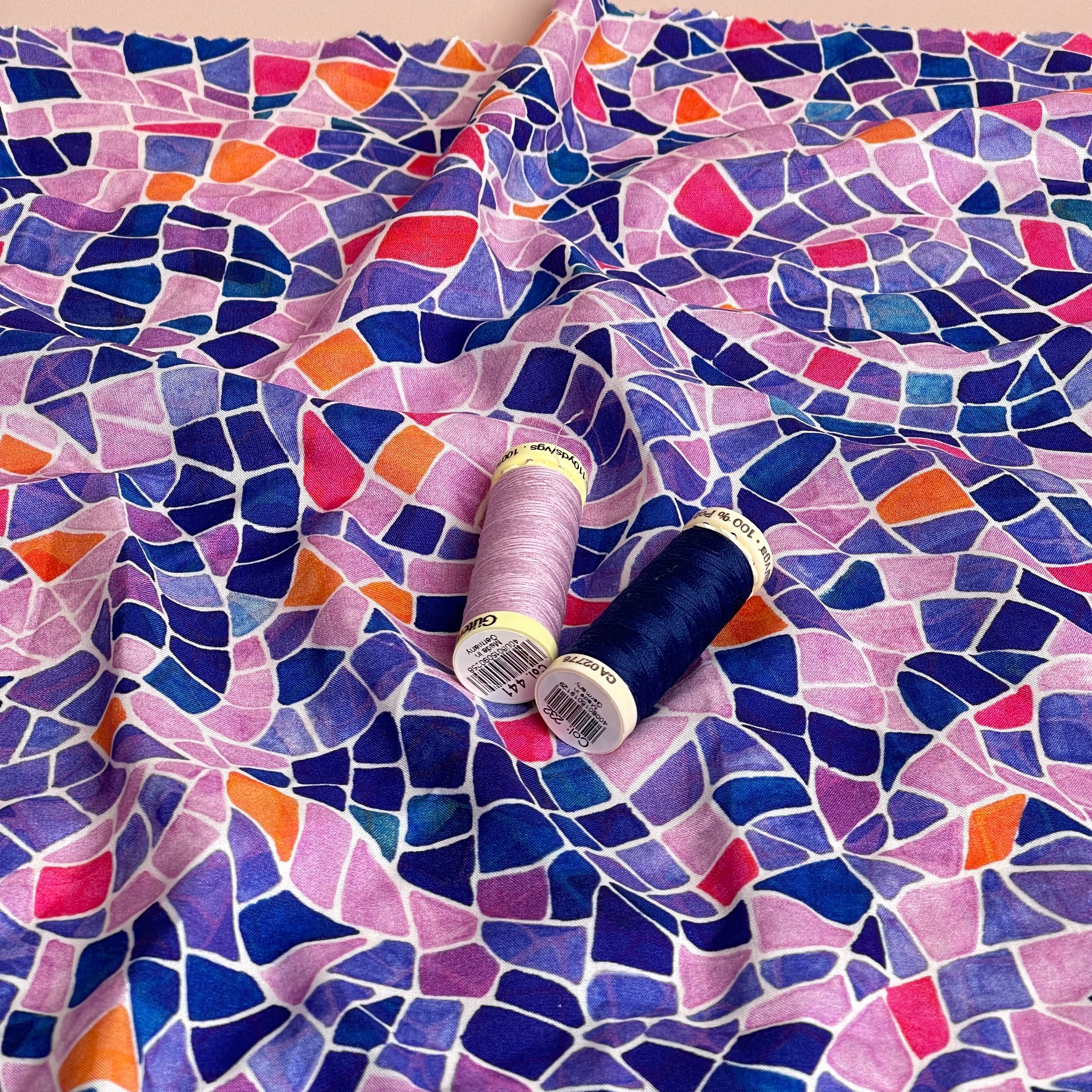 PRE-ORDER Adventure - Mosaics Viscose in Lavender (due by end of February)