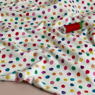 Rainbow Dots Cotton Jersey Fabric