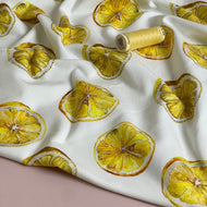 Lemon Slices Cotton Jersey Fabric