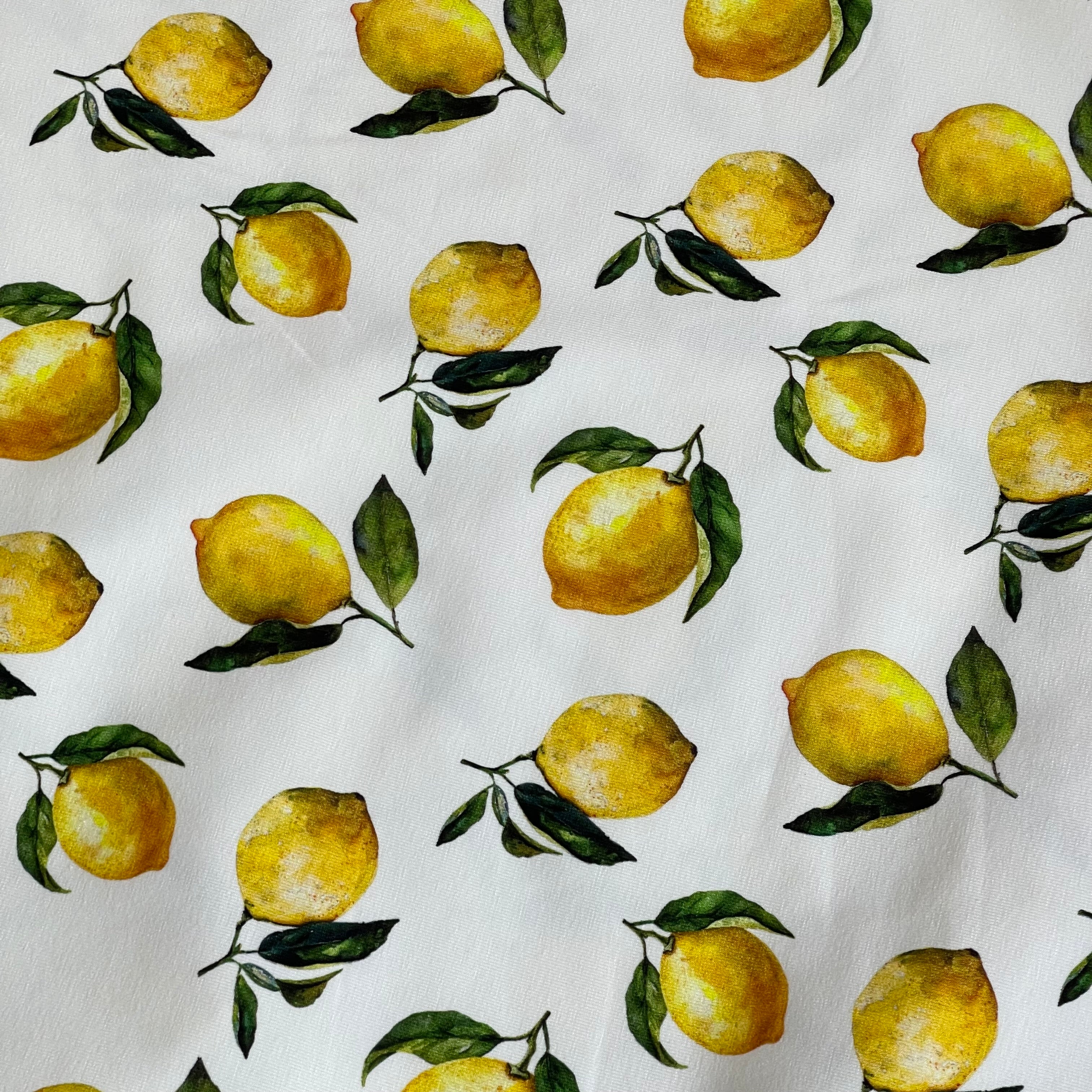 Italian Lemons Cotton Jersey Fabric