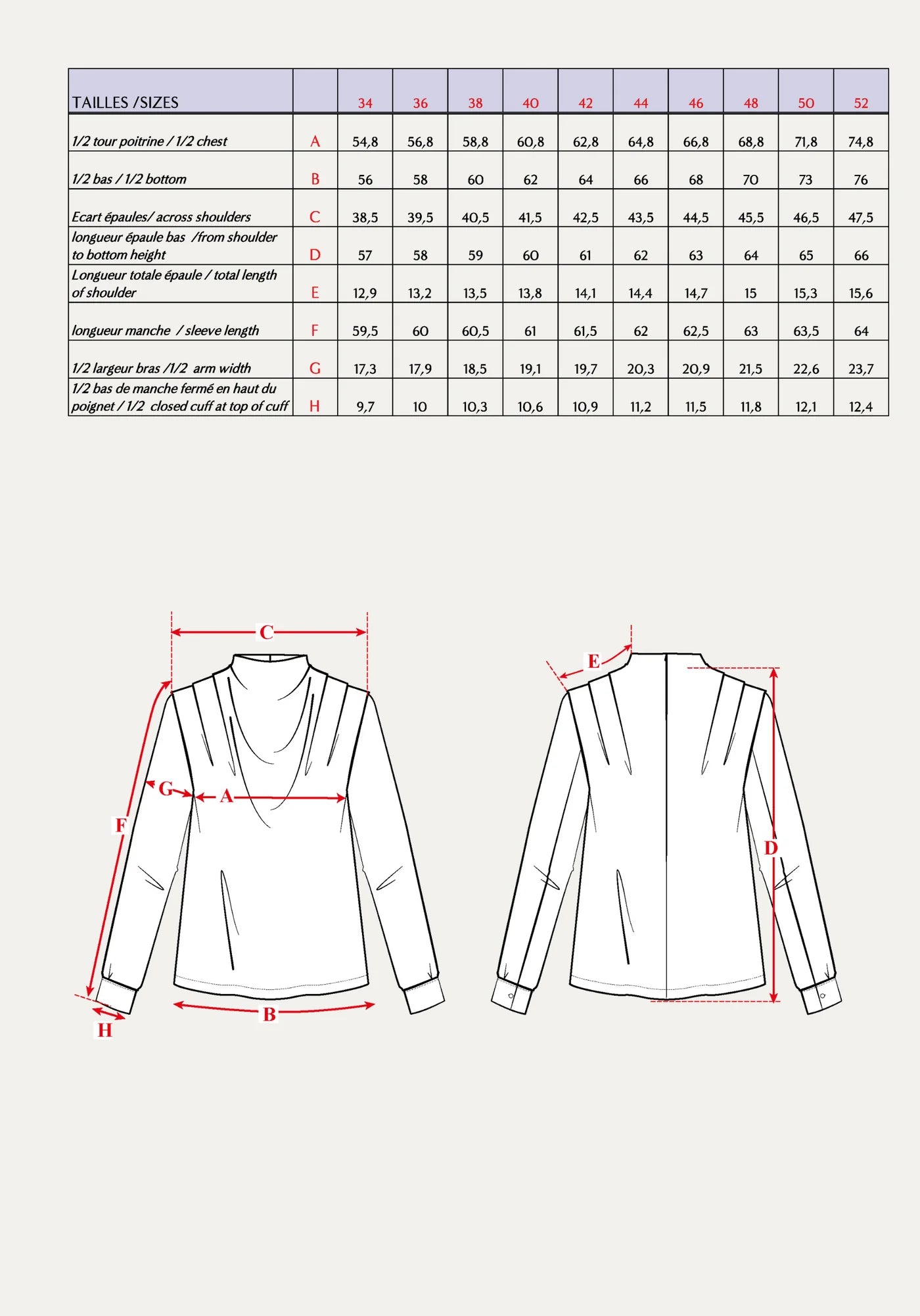 Maison Fauve - TEMPÊTE Blouse Sewing Pattern