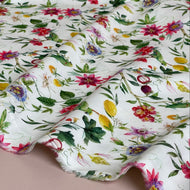 Parrots in the Garden Cotton Poplin Fabric