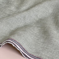 Yarn Dyed Pure Linen Fabric in Khaki