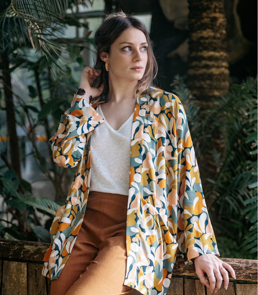 Sewing Kit - Cousette Matchette Jacket in Flower Power Viscose