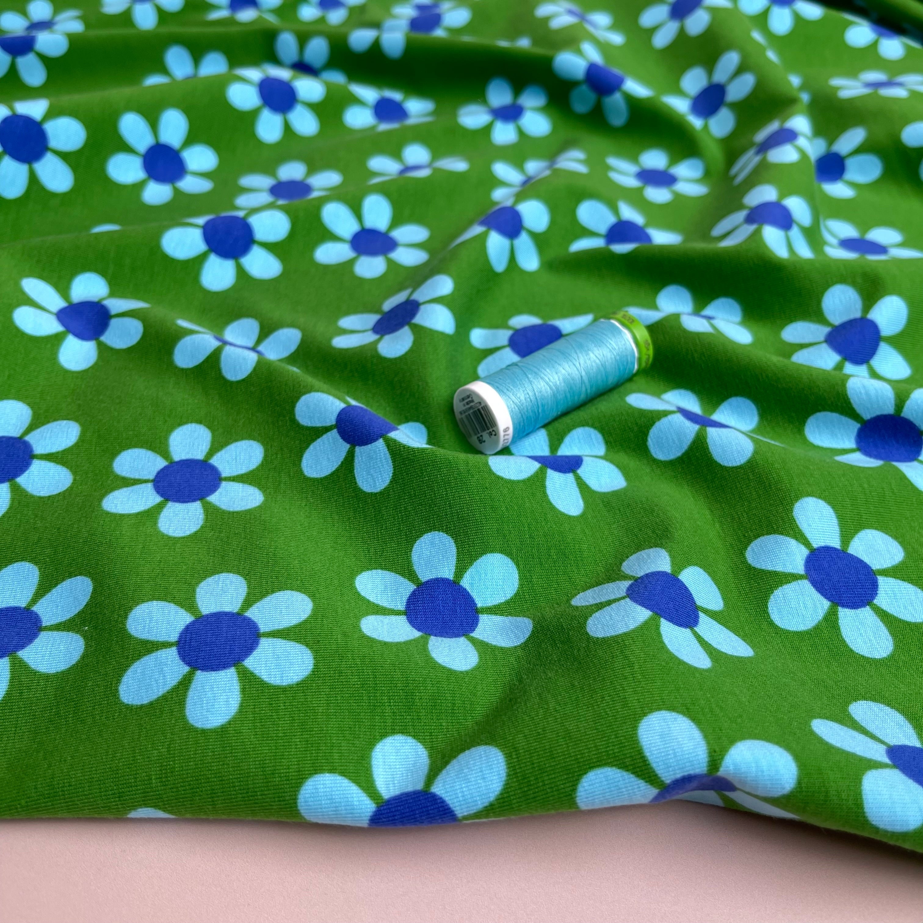 Make an Outfit Colour Bundle - Graphic Flowers and Maze Cotton Jersey Fabrics