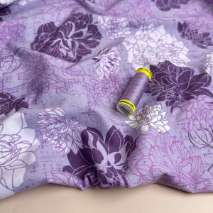 Danish Design - Peonies Lilac Cotton Jersey