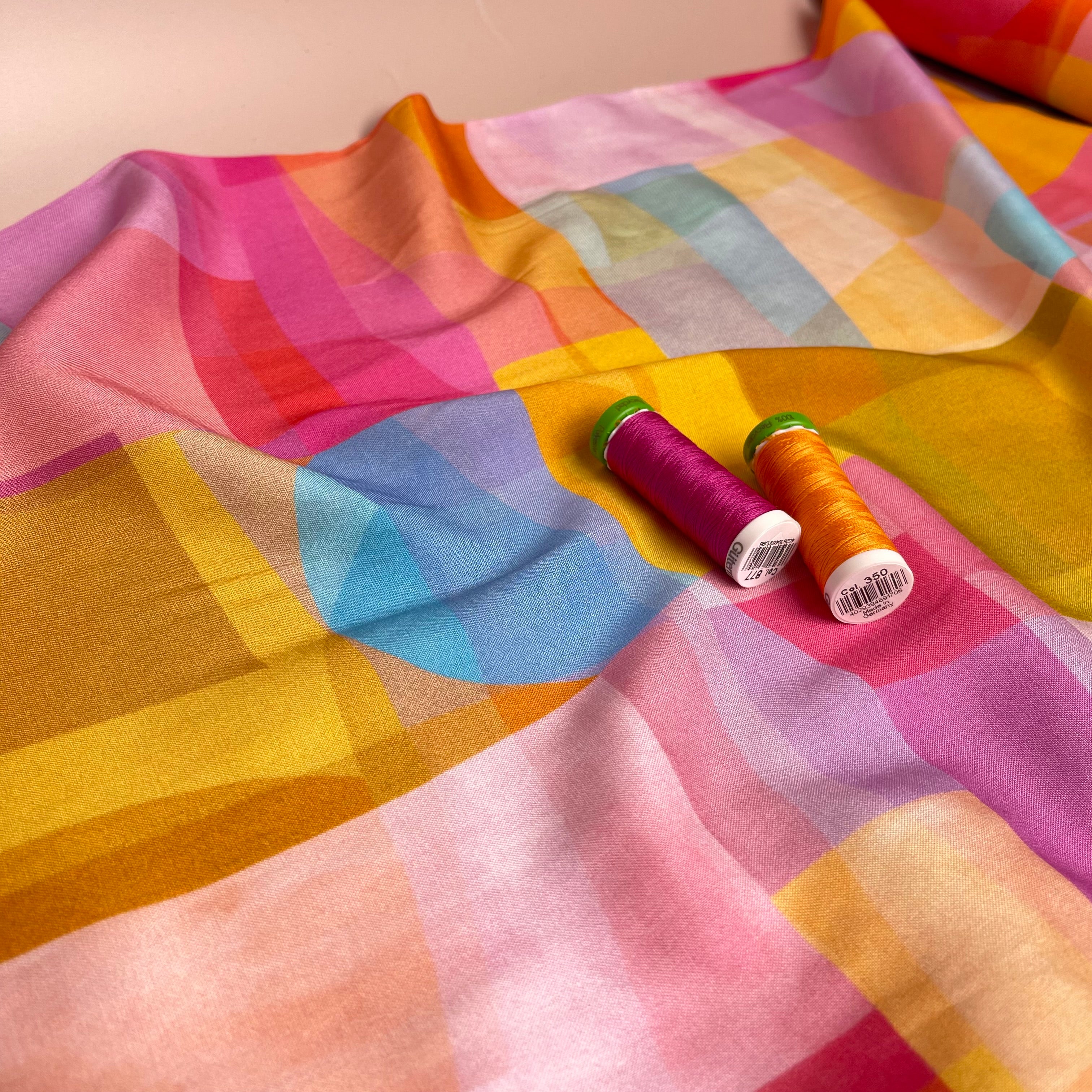 REMNANT 2.55 Metres - Sundown Rayon Fabric