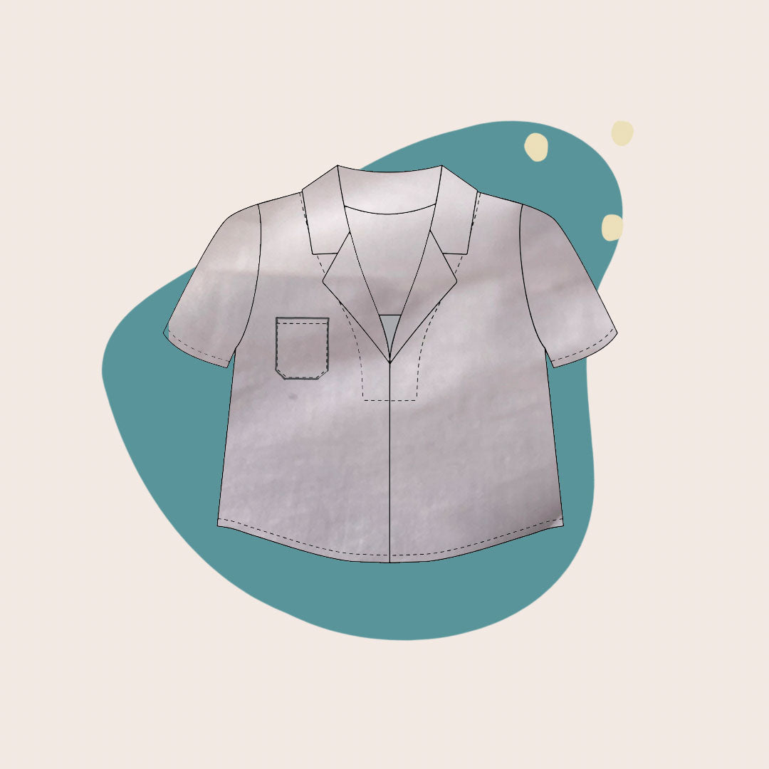 Sewing Kit - The Donny Shirt in Vintage White Washed Cotton