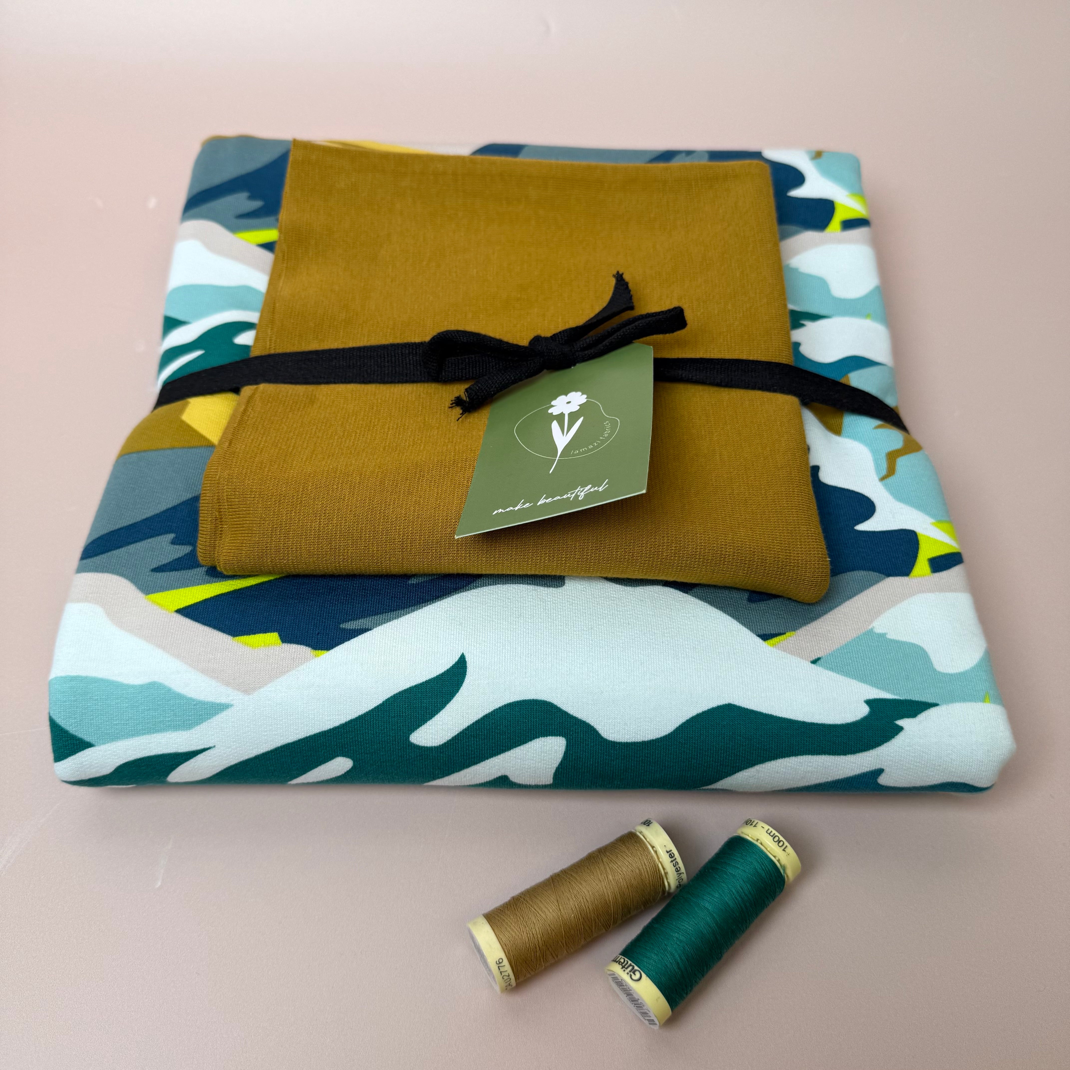 Colour Bundles - Mountains Cotton Sweatshirt & Ribbing