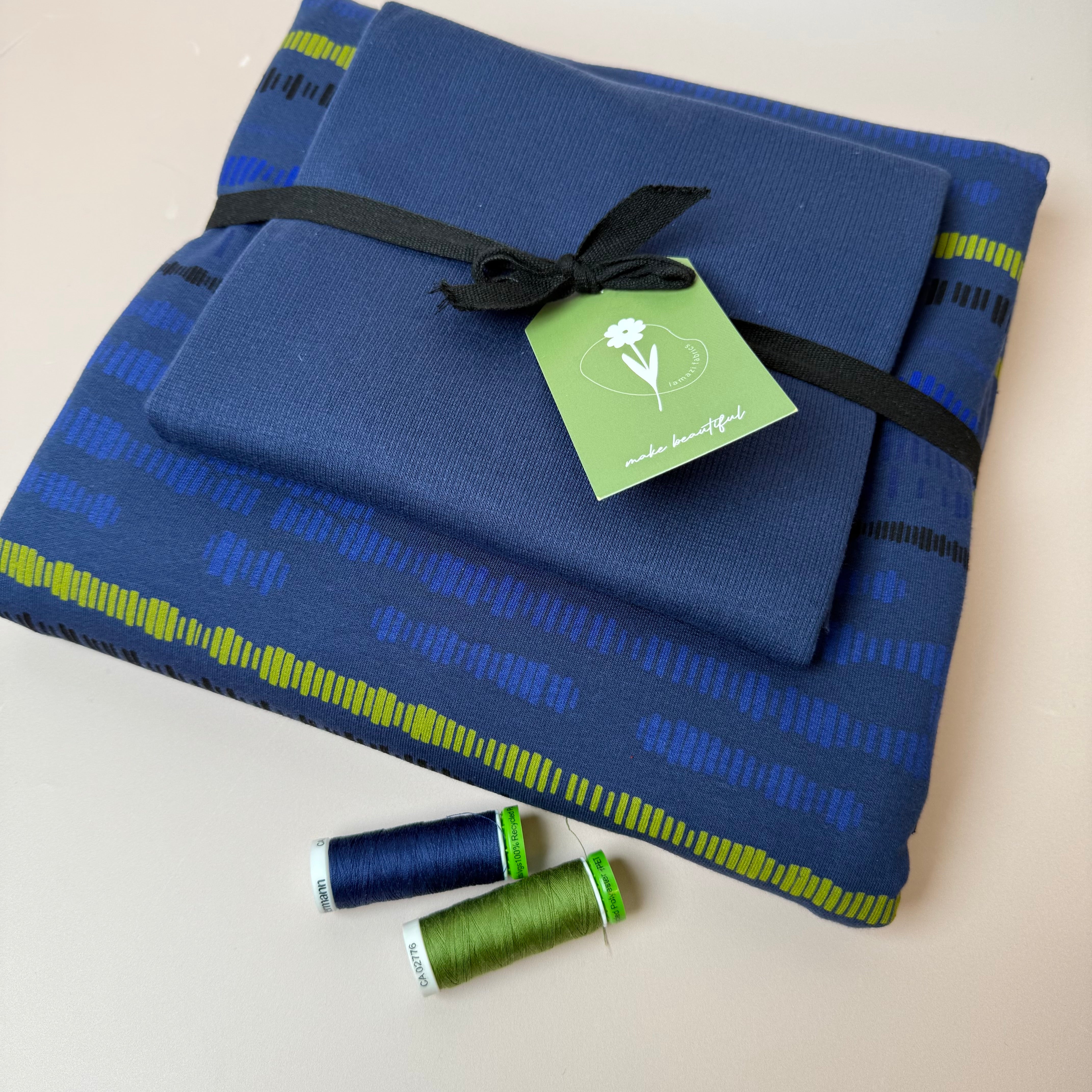 Colour Bundles - Sound Waves French Terry & Ribbing