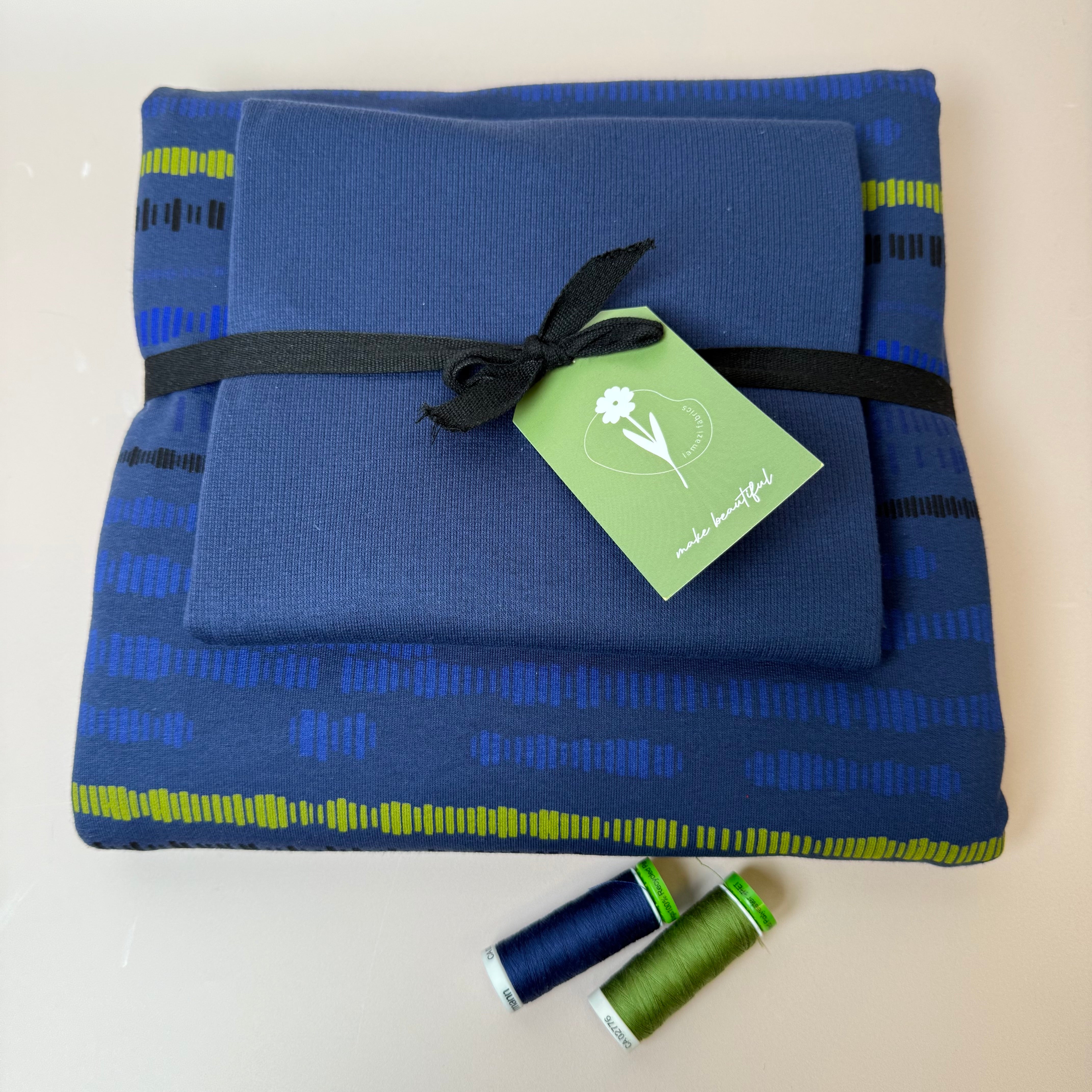 Colour Bundles - Sound Waves French Terry & Ribbing