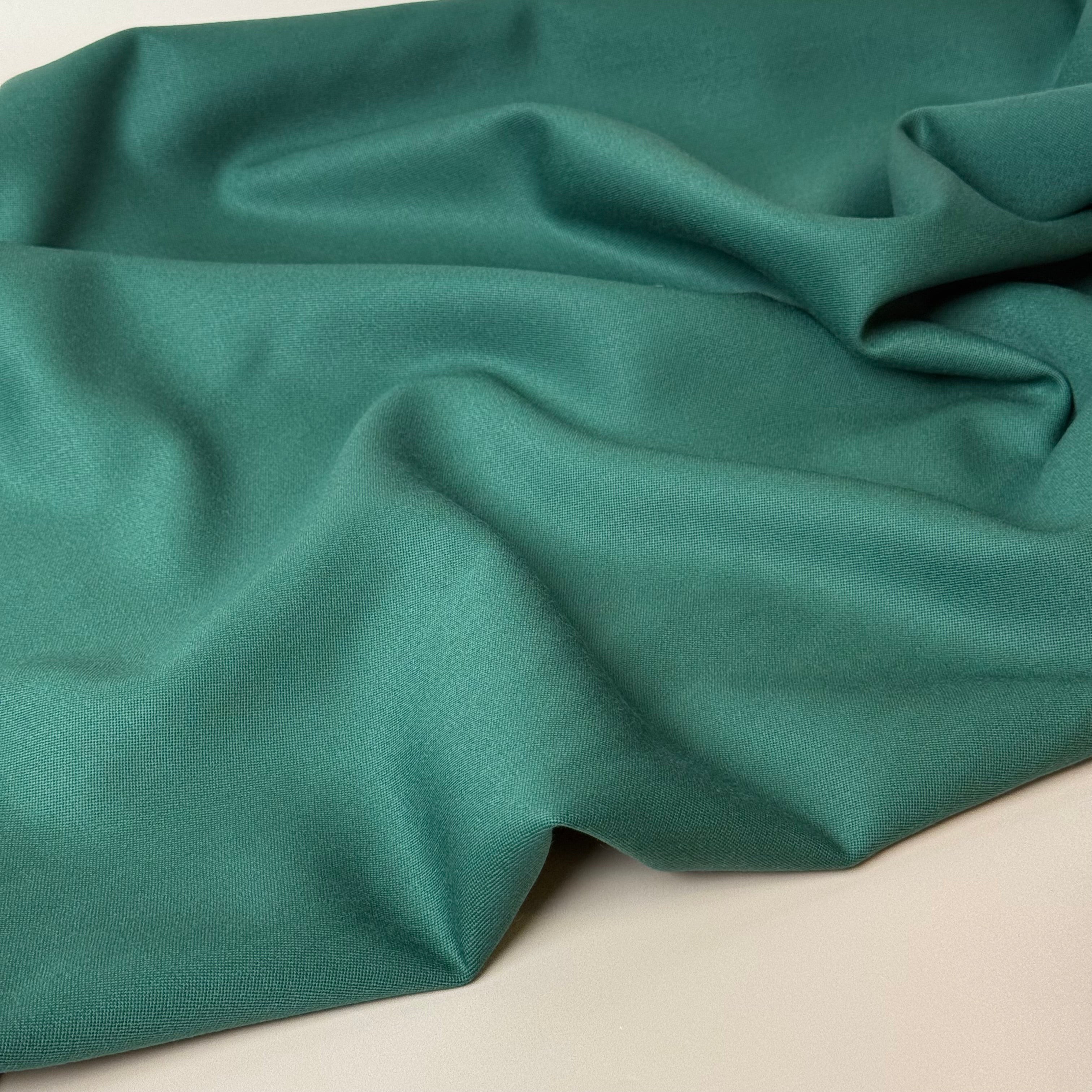 Deadstock Pure Wool Fabric in Green