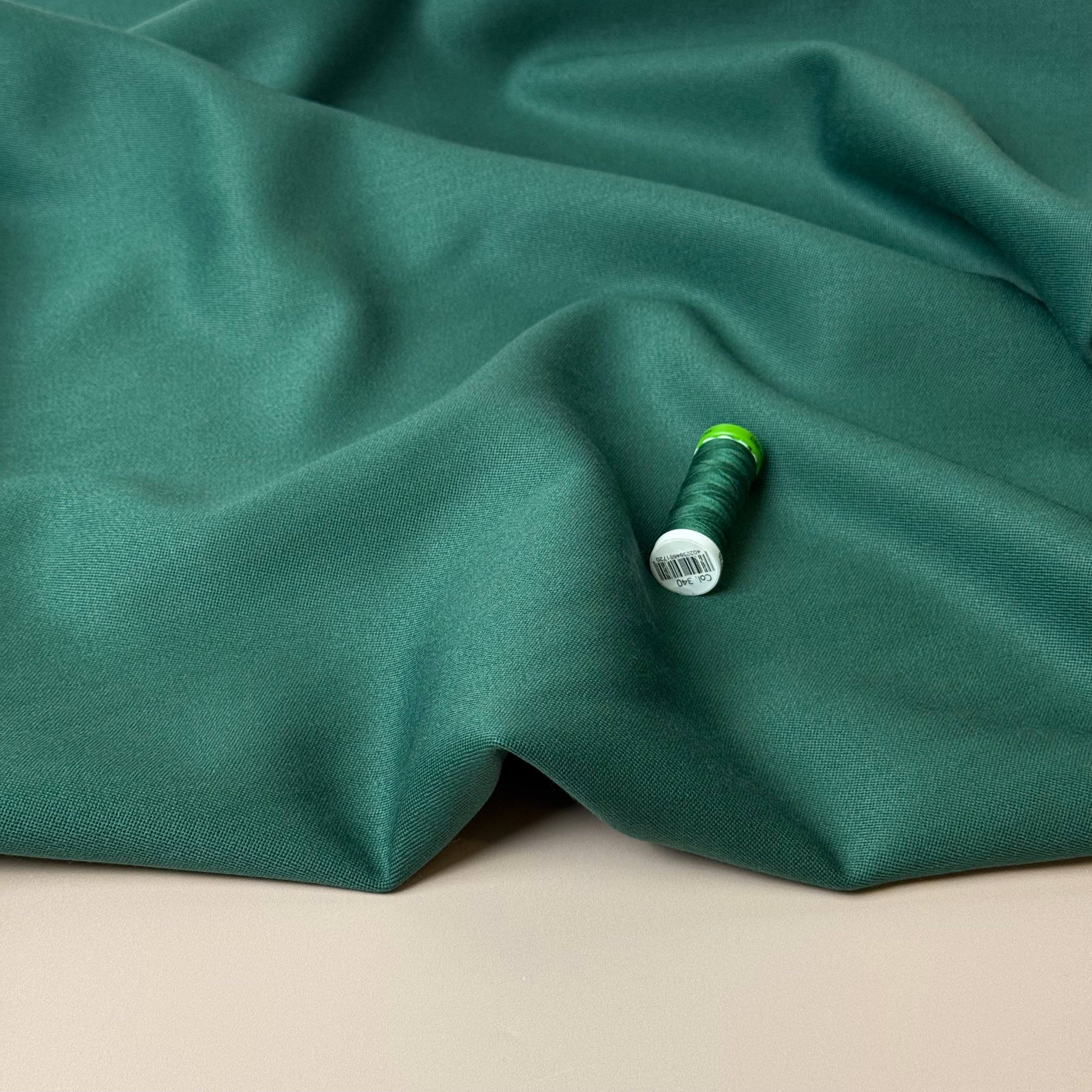 Deadstock Pure Wool Fabric in Green