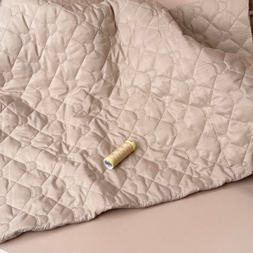 Teddies on Sand Quilted Fabric