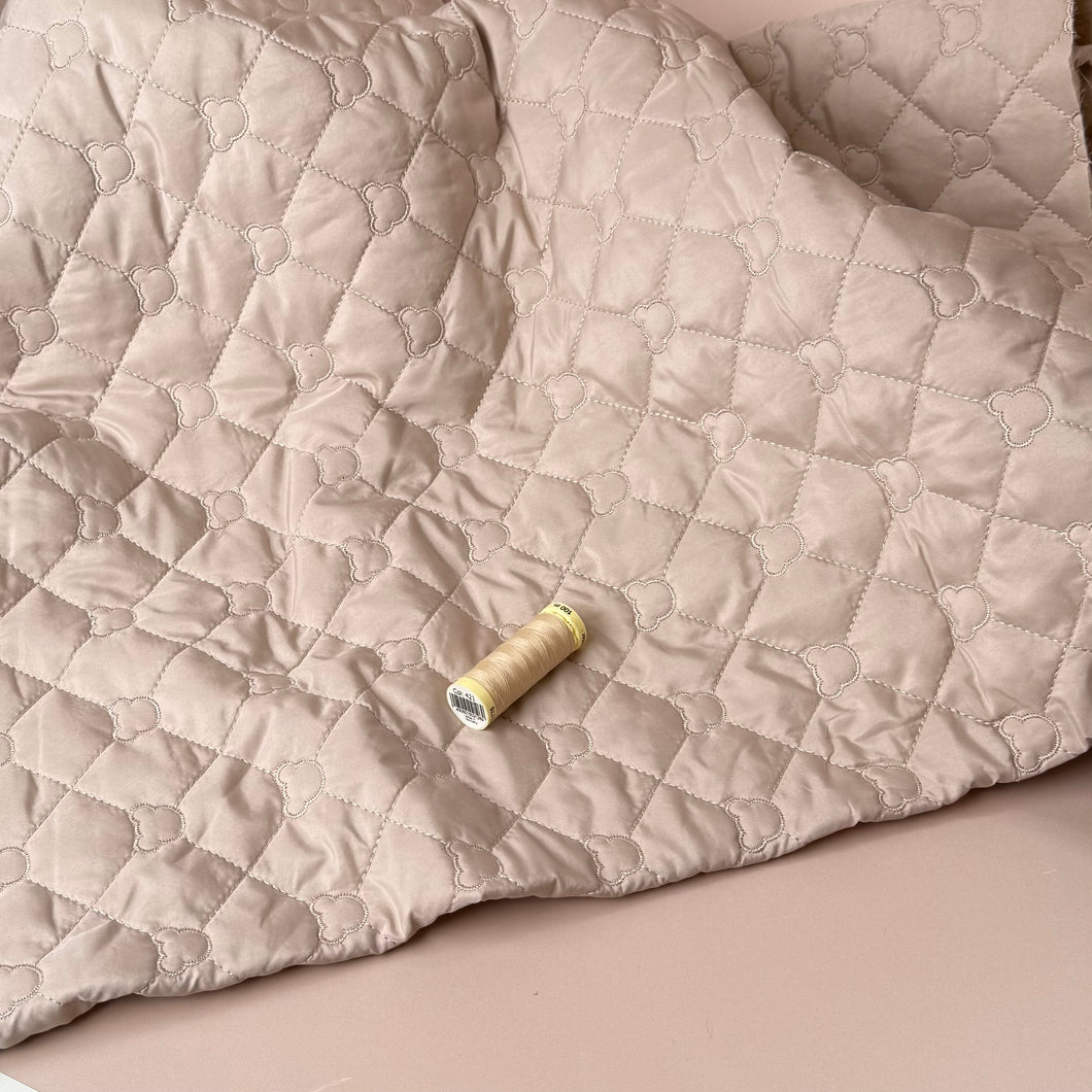 Teddies on Sand Quilted Fabric