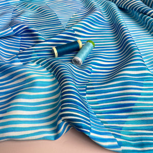 Chroma Blue Mountains Rayon Fabric