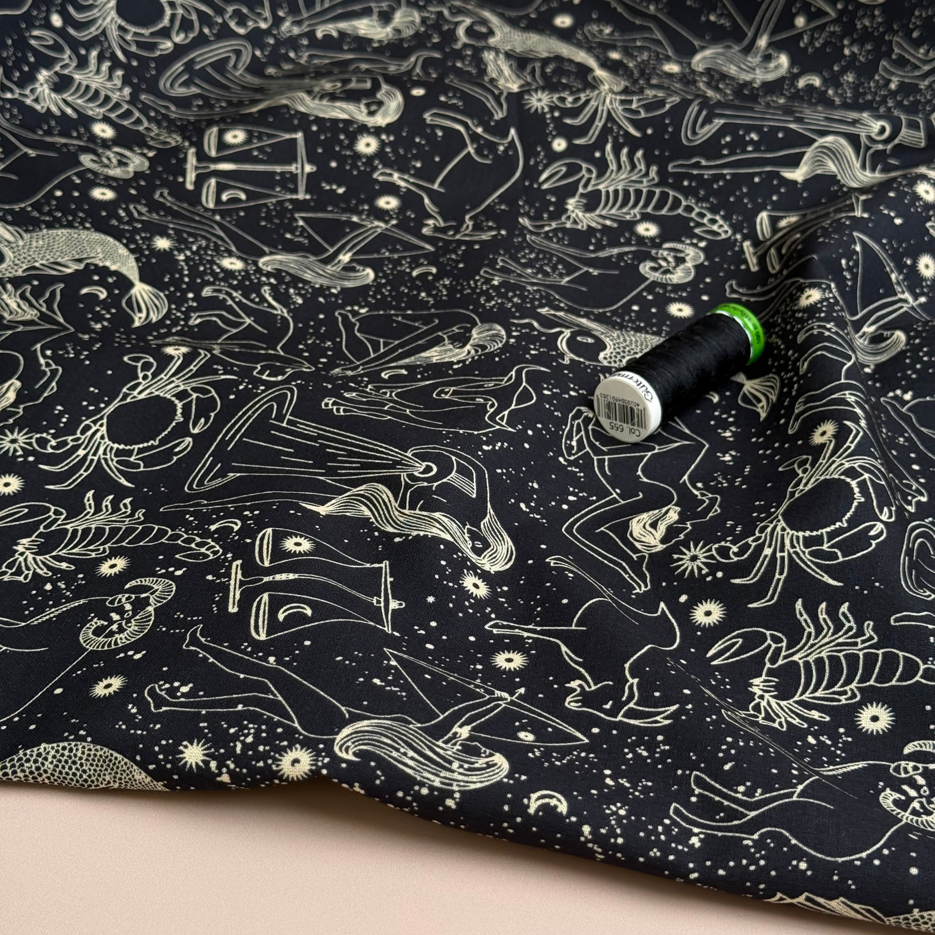 Astrological Soft Cotton Poplin Fabric