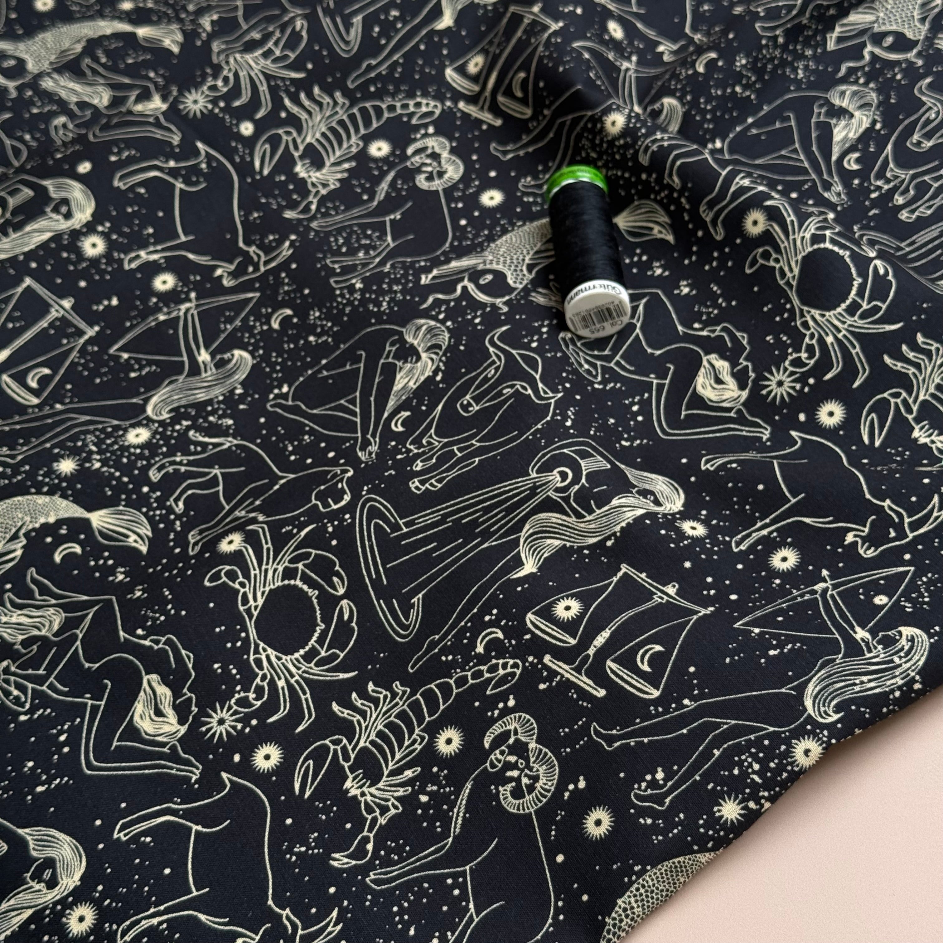 Astrological Soft Cotton Poplin Fabric