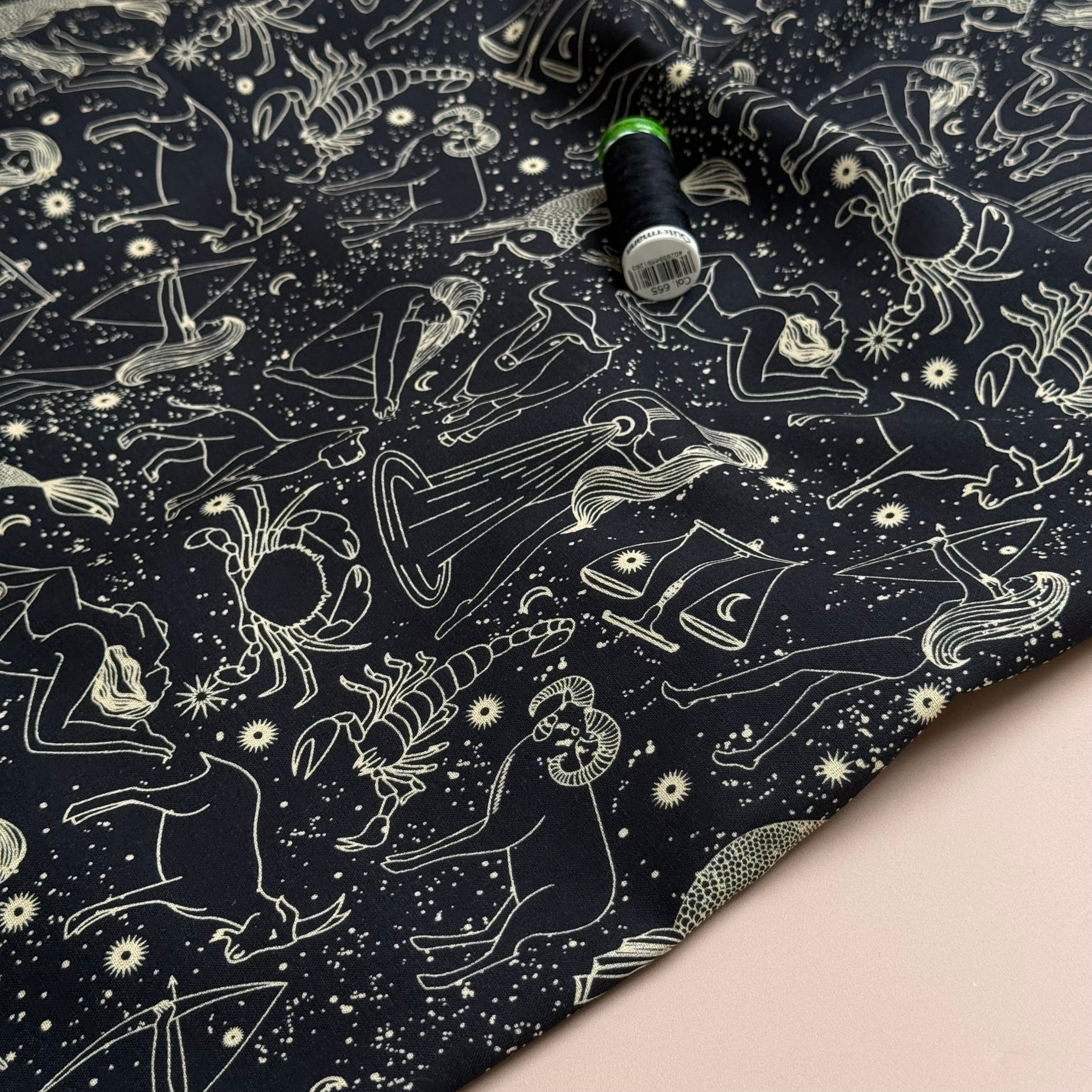 Astrological Soft Cotton Poplin Fabric