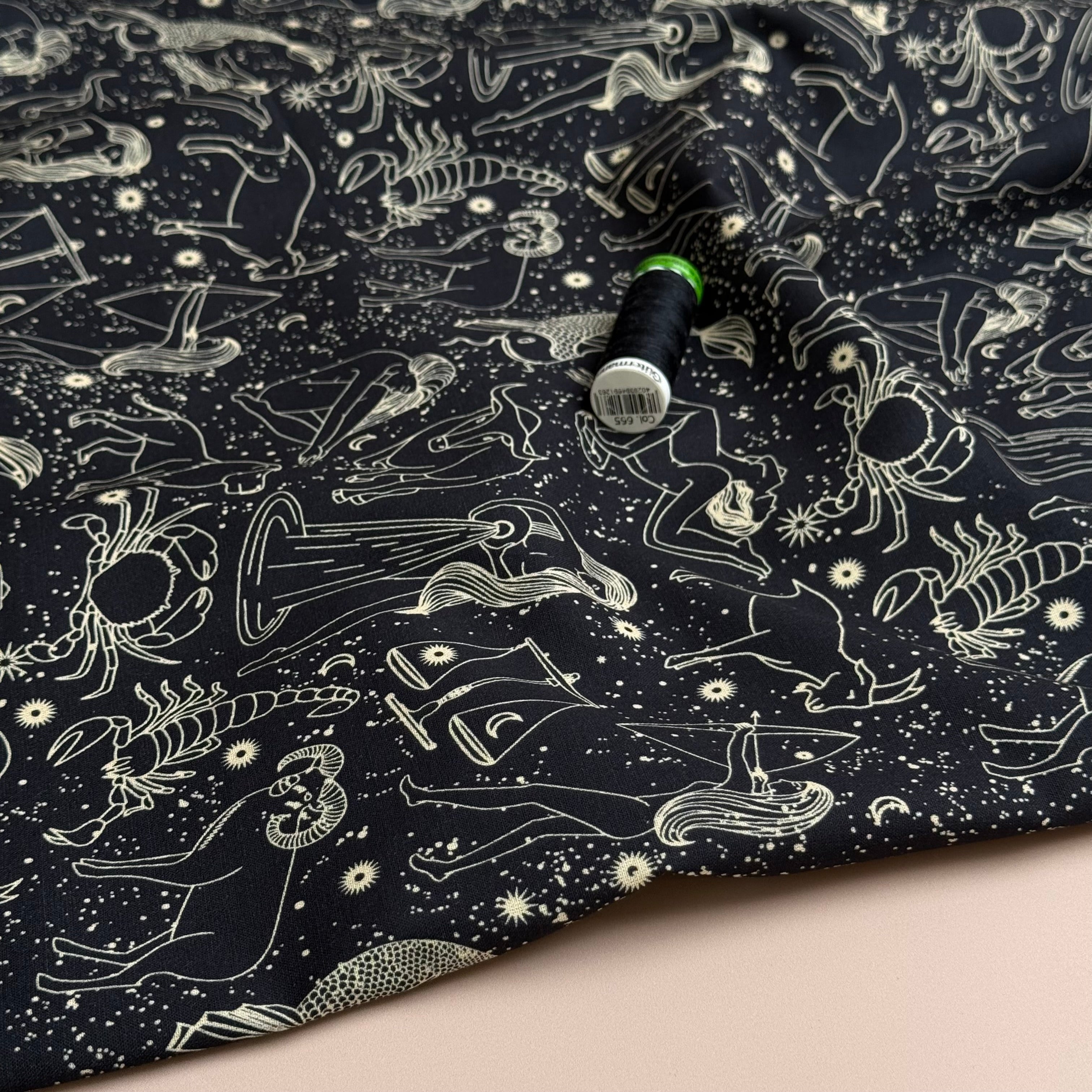 Astrological Soft Cotton Poplin Fabric