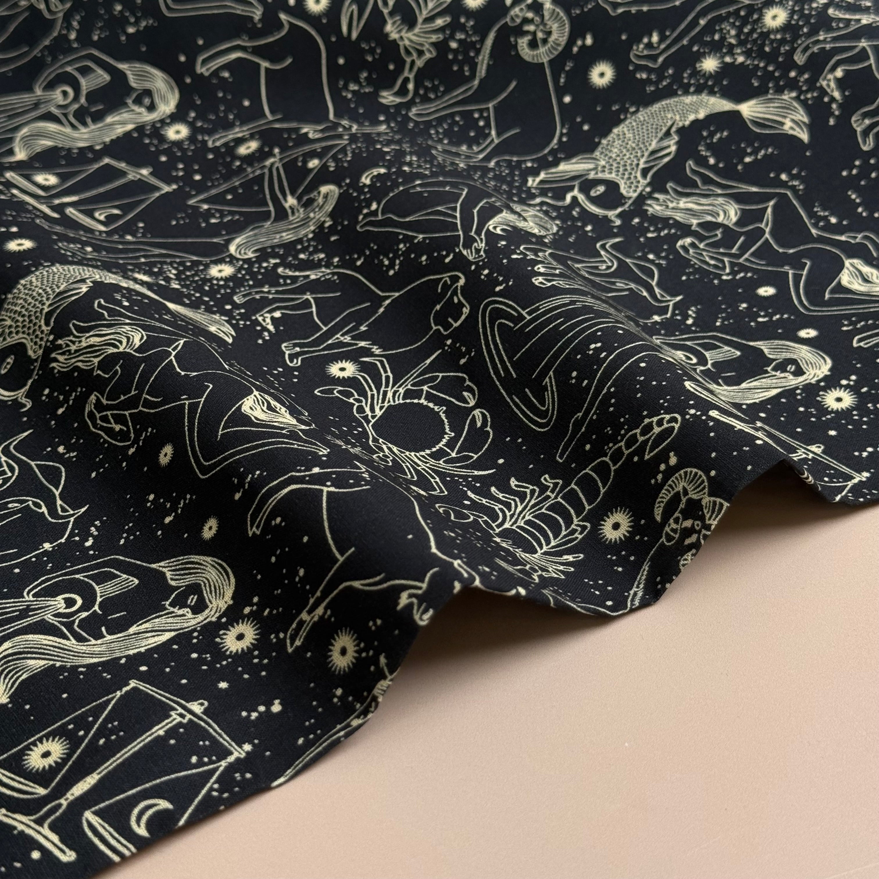 Astrological Soft Cotton Poplin Fabric
