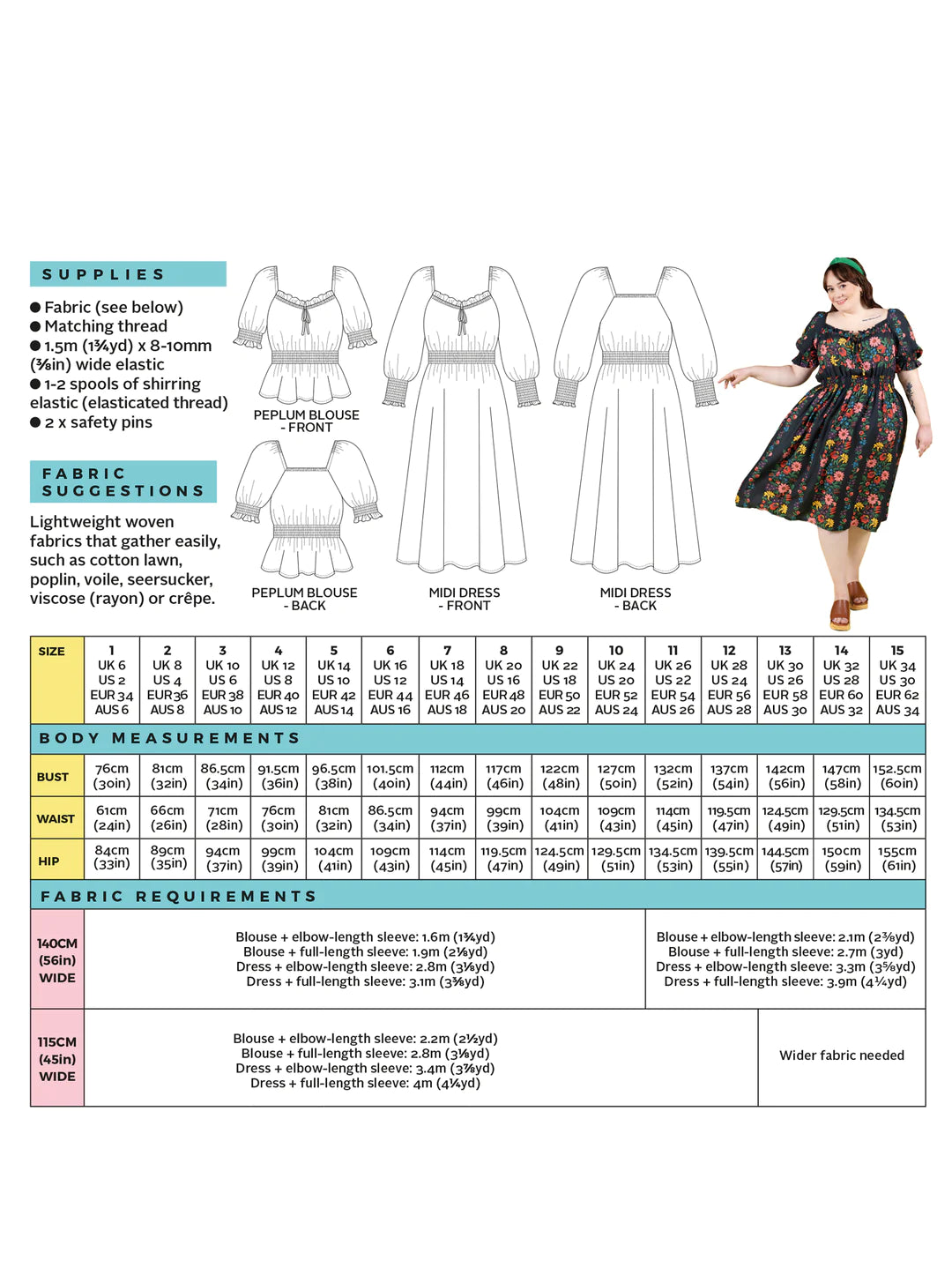 Tilly and the Buttons - Mabel Dress and Blouse Sewing Pattern (6-34)