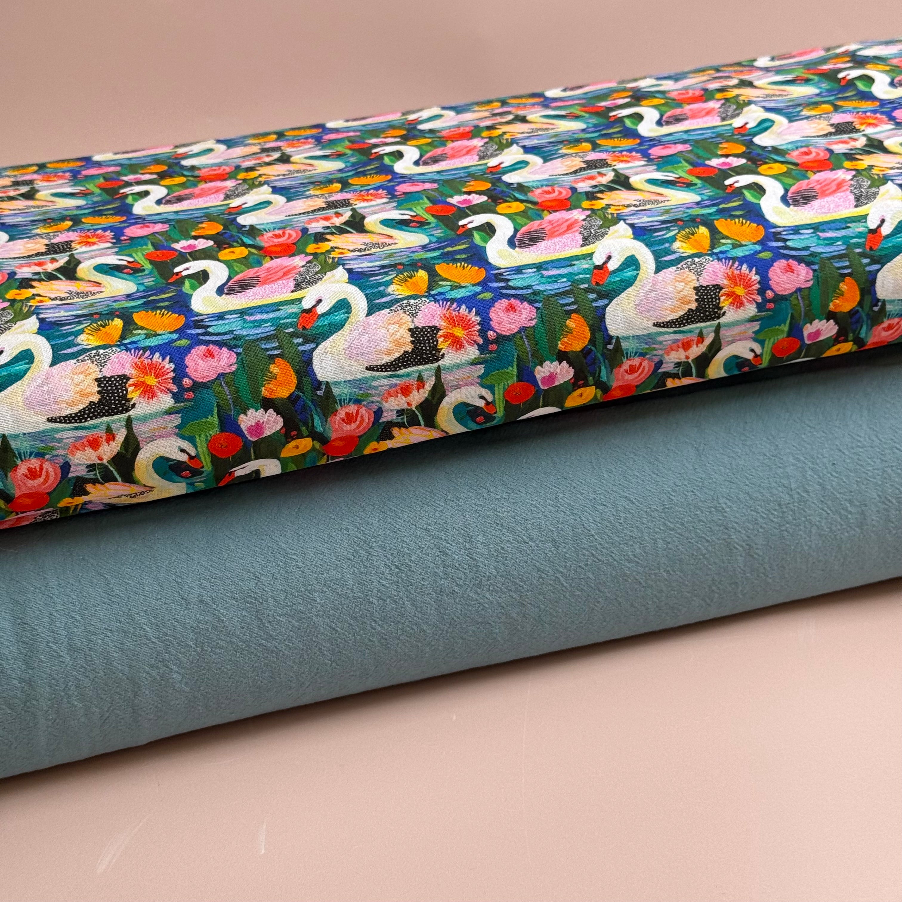 Swan Parade Soft Cotton Poplin Fabric