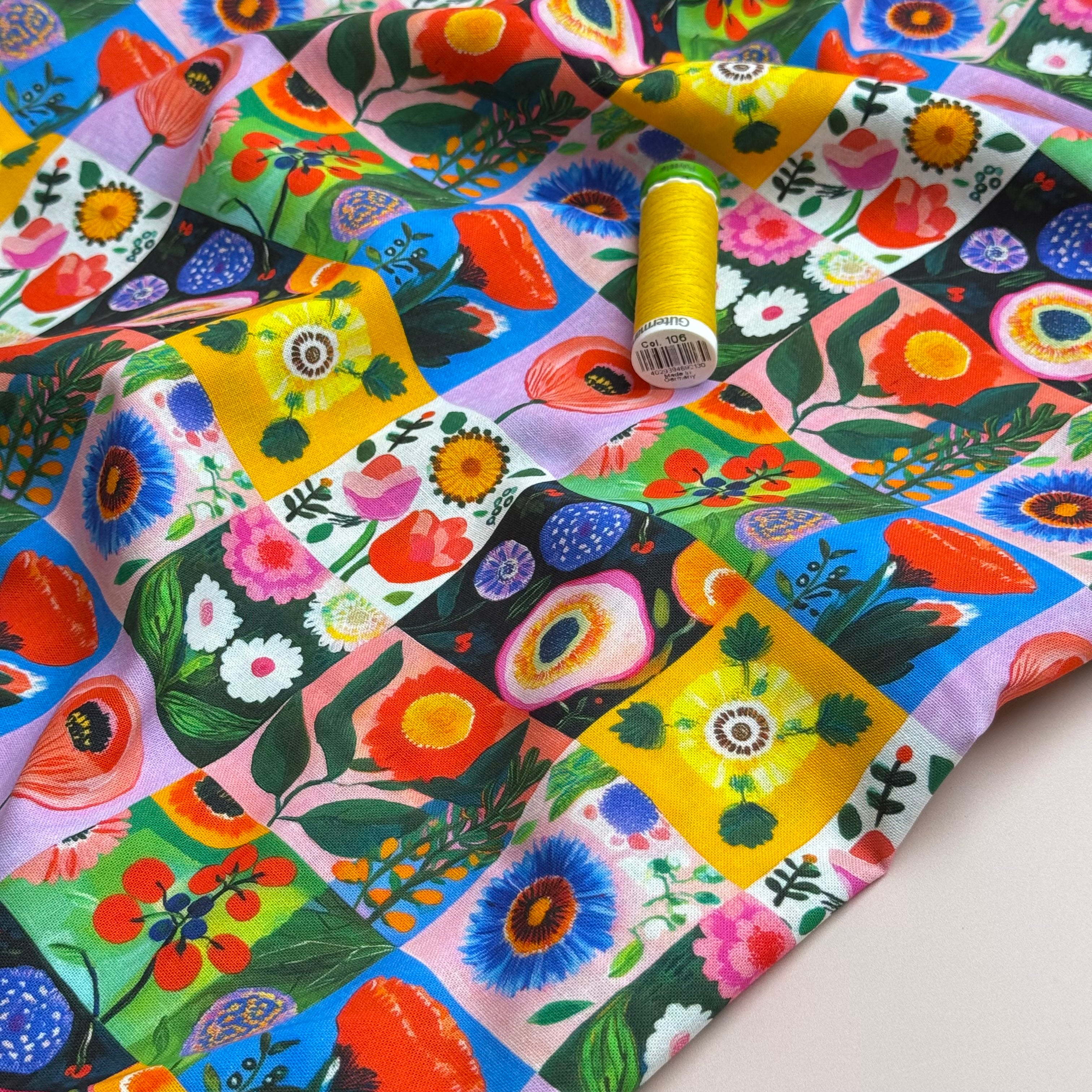 Floral Scrapbook Soft Cotton Poplin Fabric