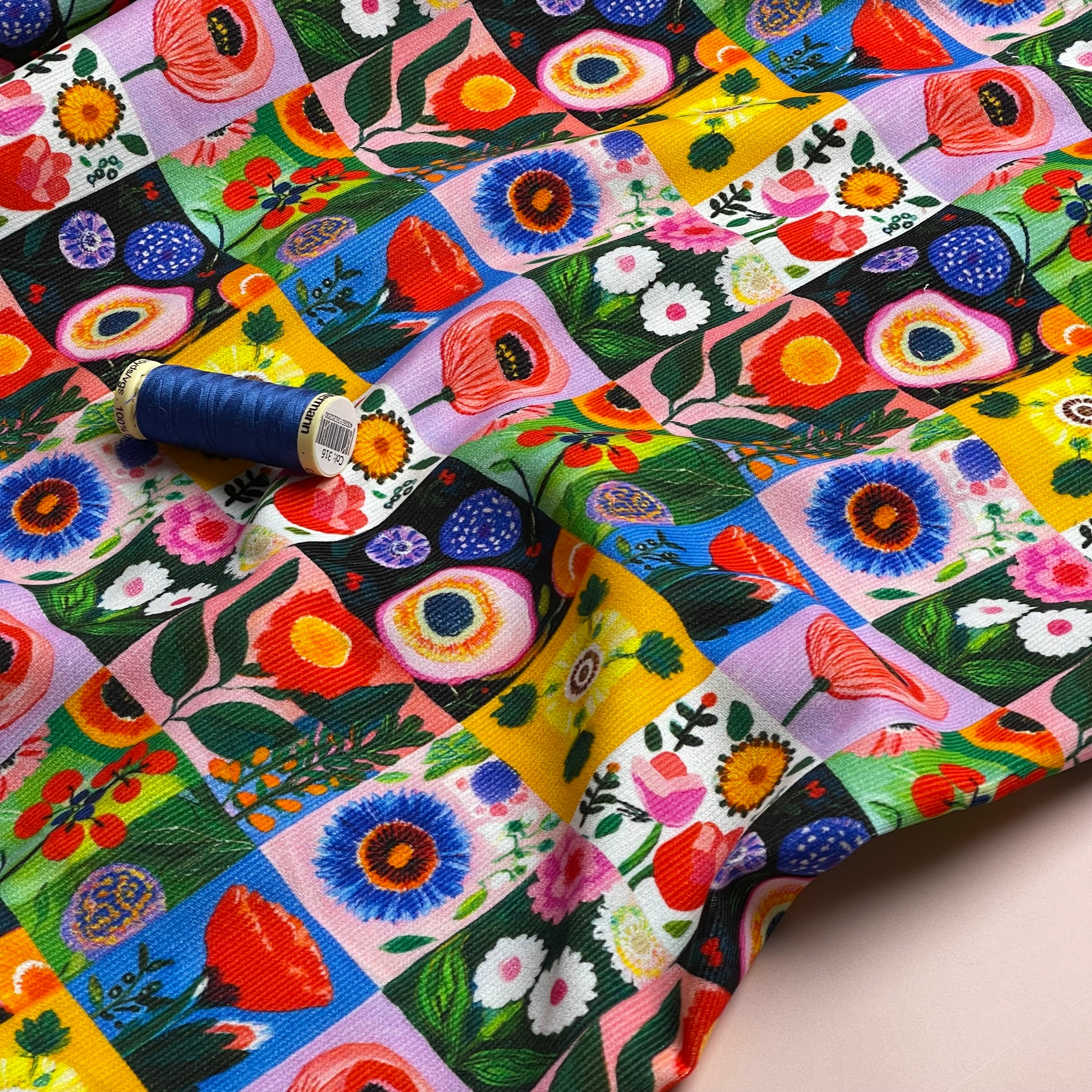 Floral Scrapbook Cotton Needlecord