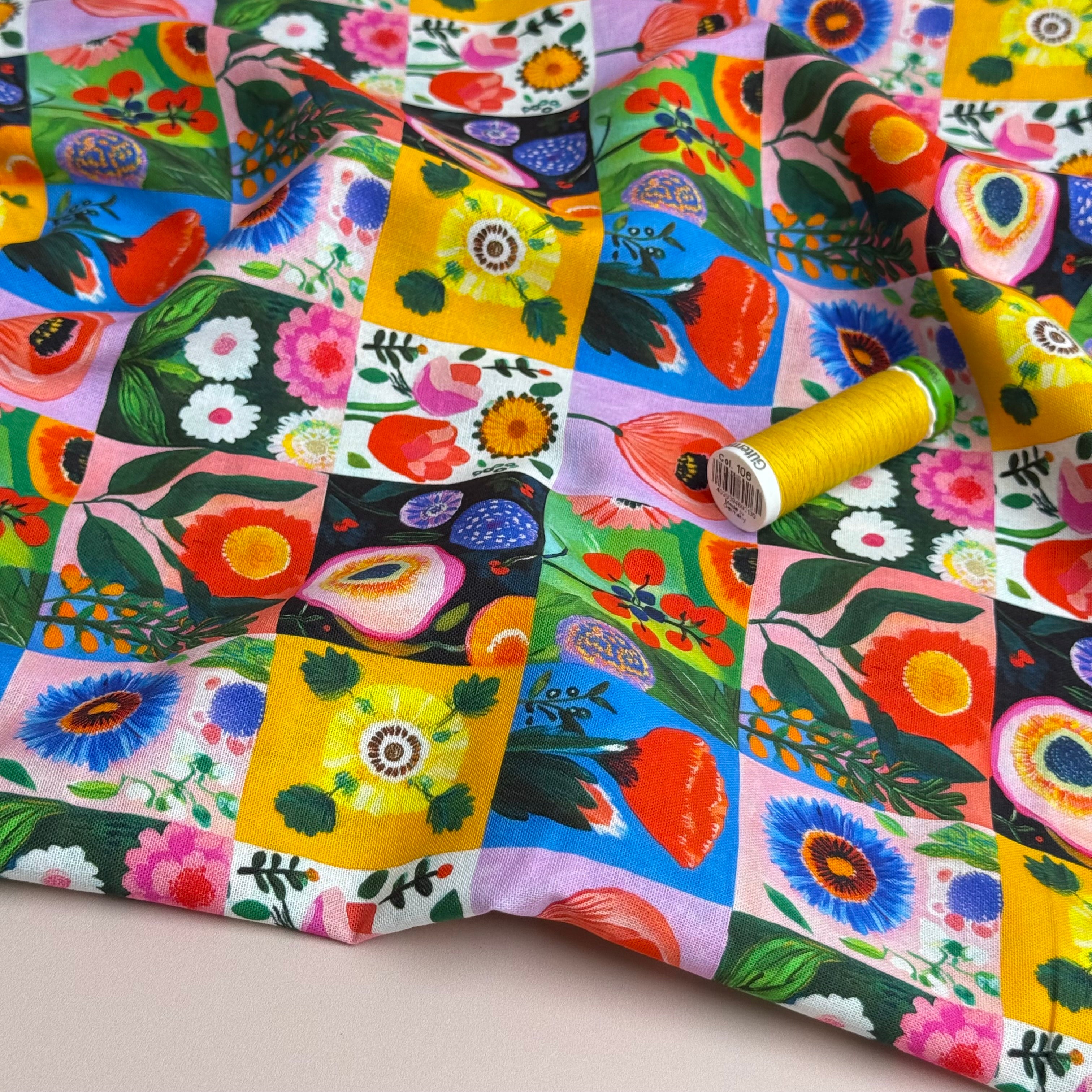 Floral Scrapbook Soft Cotton Poplin Fabric