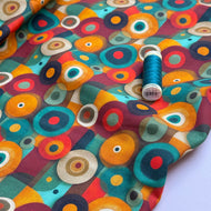 Bauhaus Circles Soft Cotton Poplin Fabric