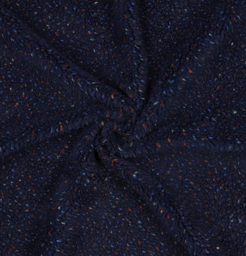 Speckles Navy Teddy Coating Fabric